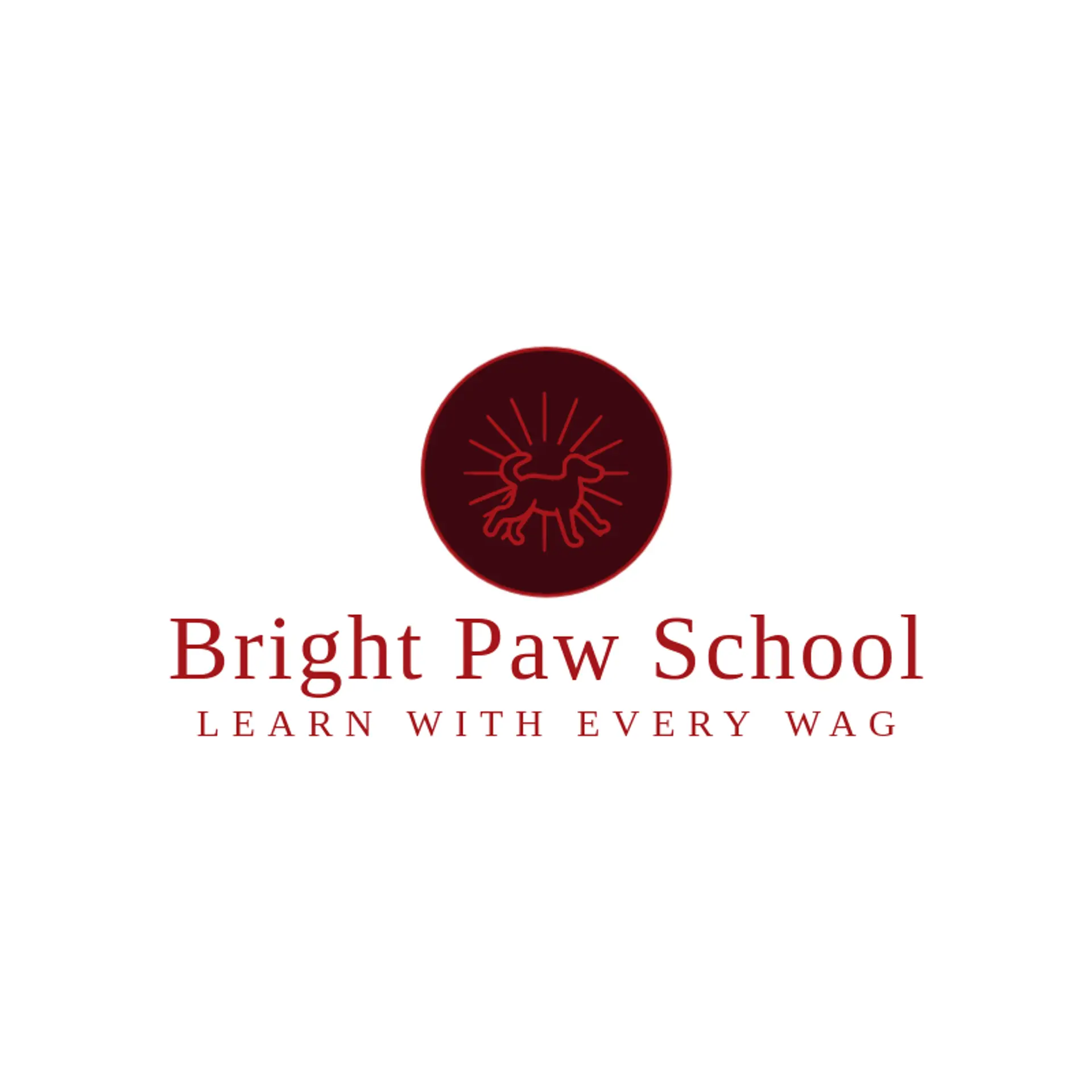 Bright Paw School logo for dog training