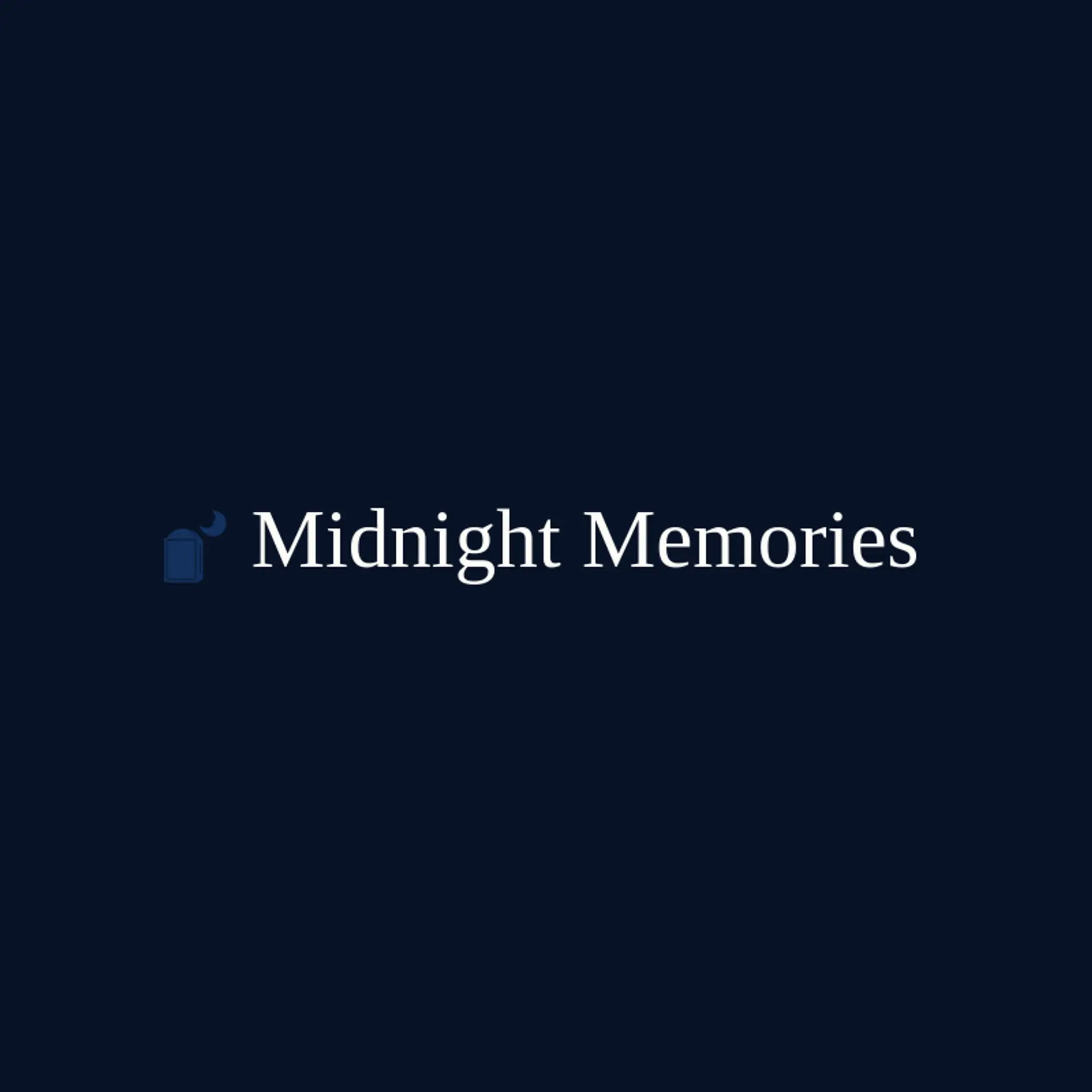 Midnight Memories logo for photo booth
