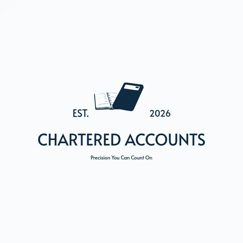 The accounting firm name Chartered Accounts as a branded logo with a single color icon