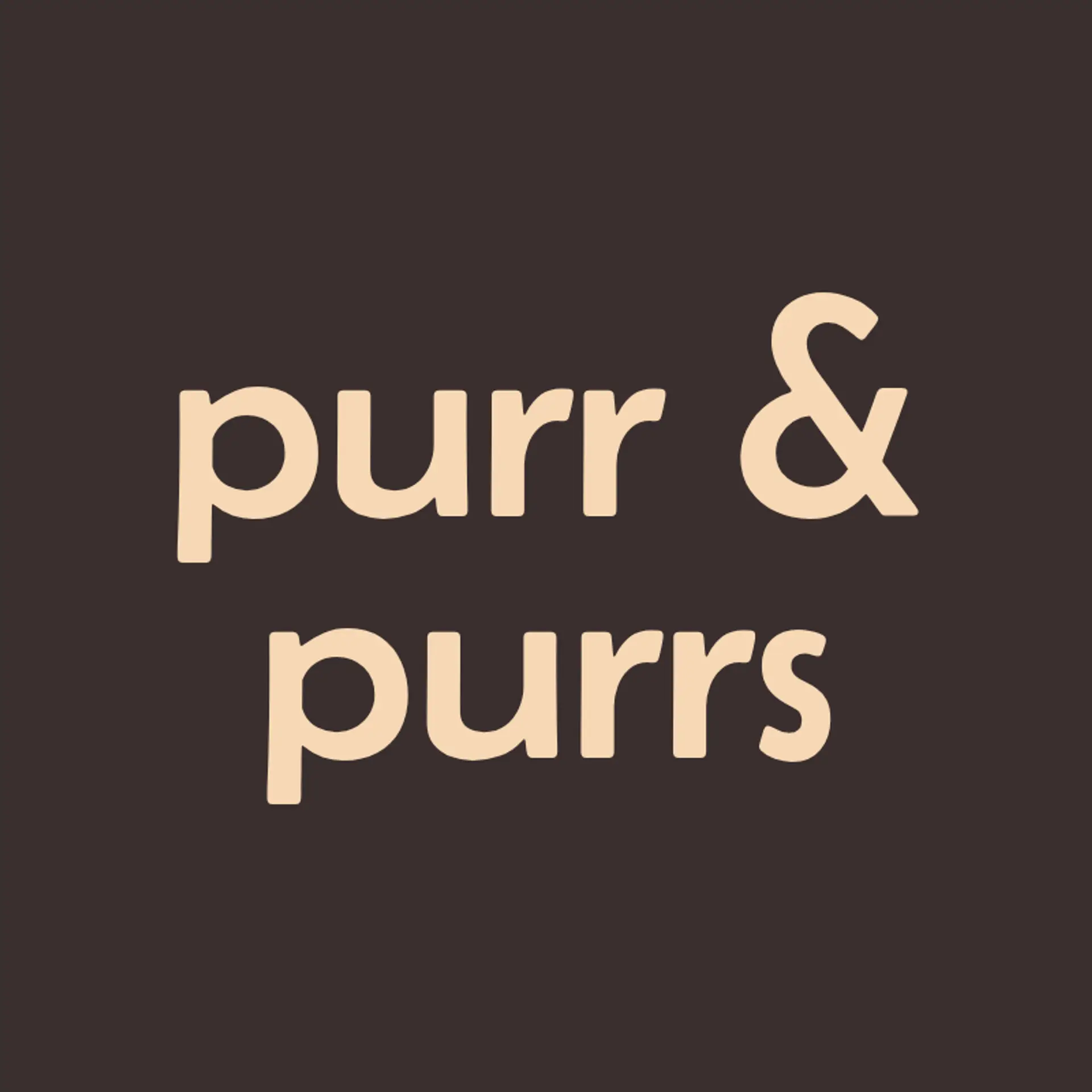 Purr & Purrs logo for cat pet care