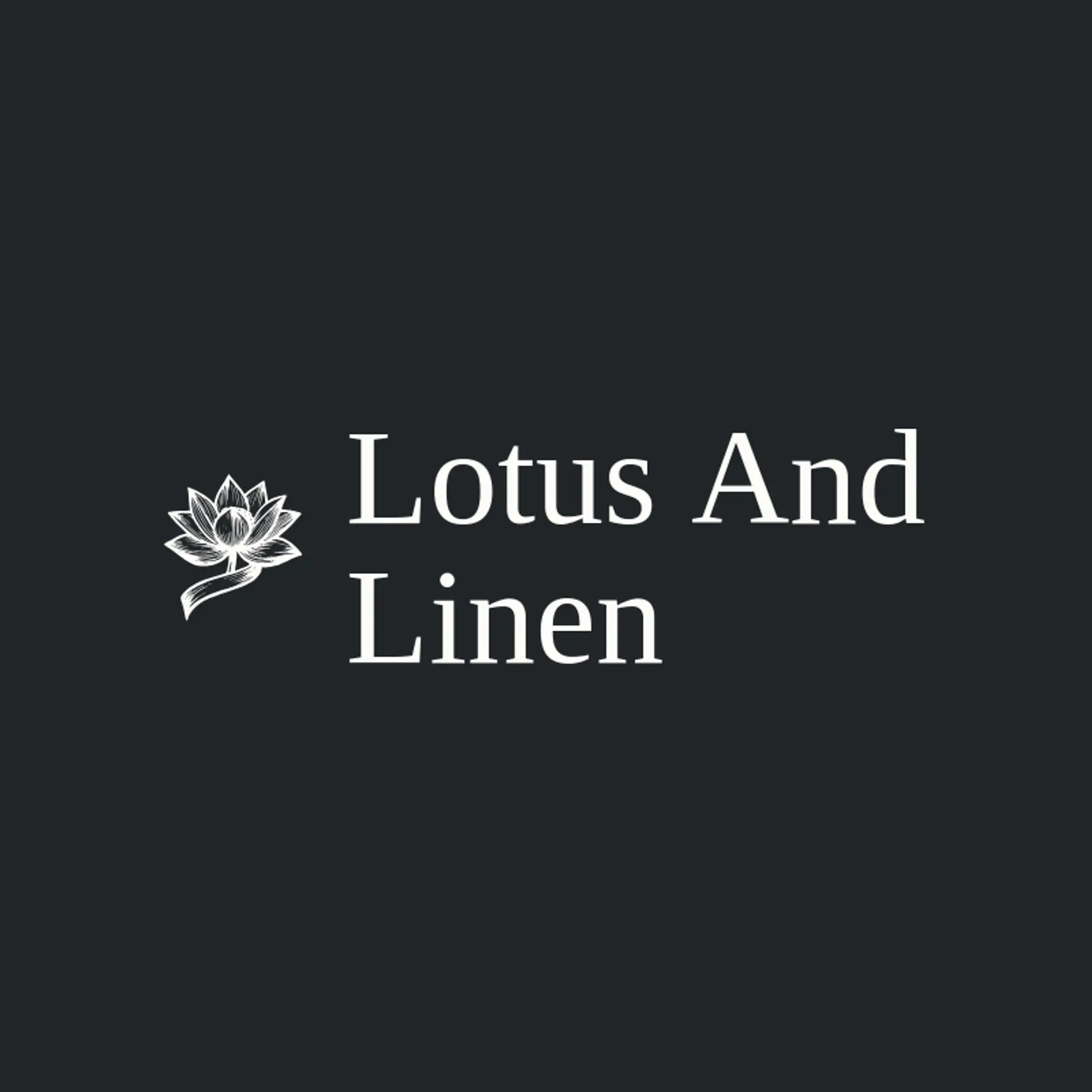 Lotus and Linen logo for lotus flower