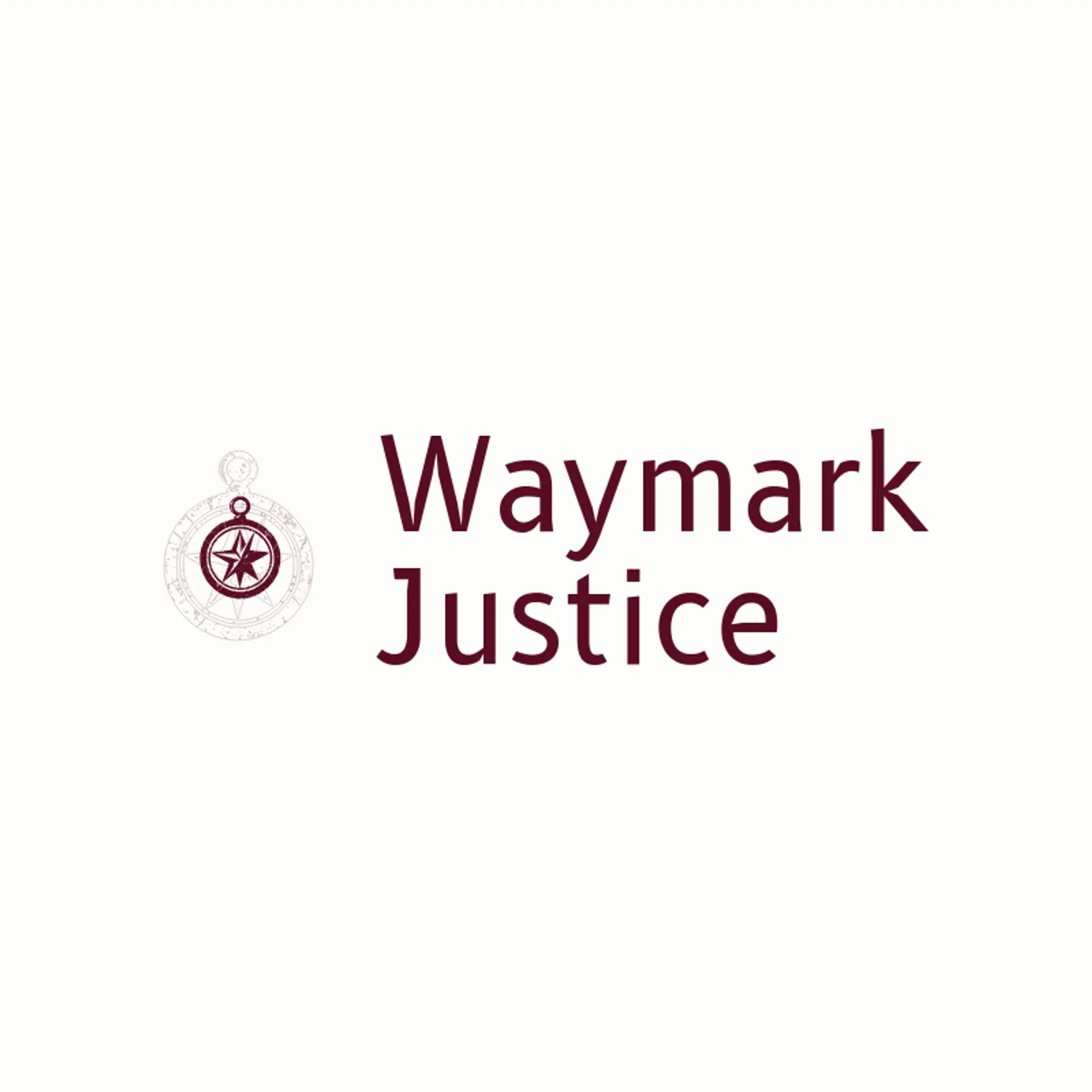 Waymark Justice logo for justice