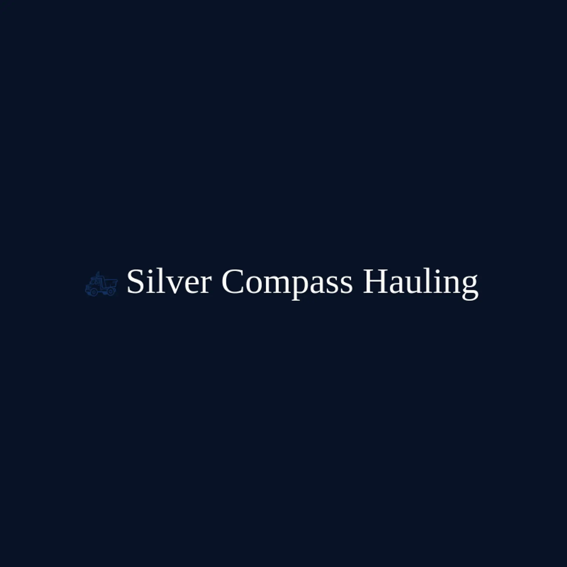 Silver Compass Hauling logo for hauling