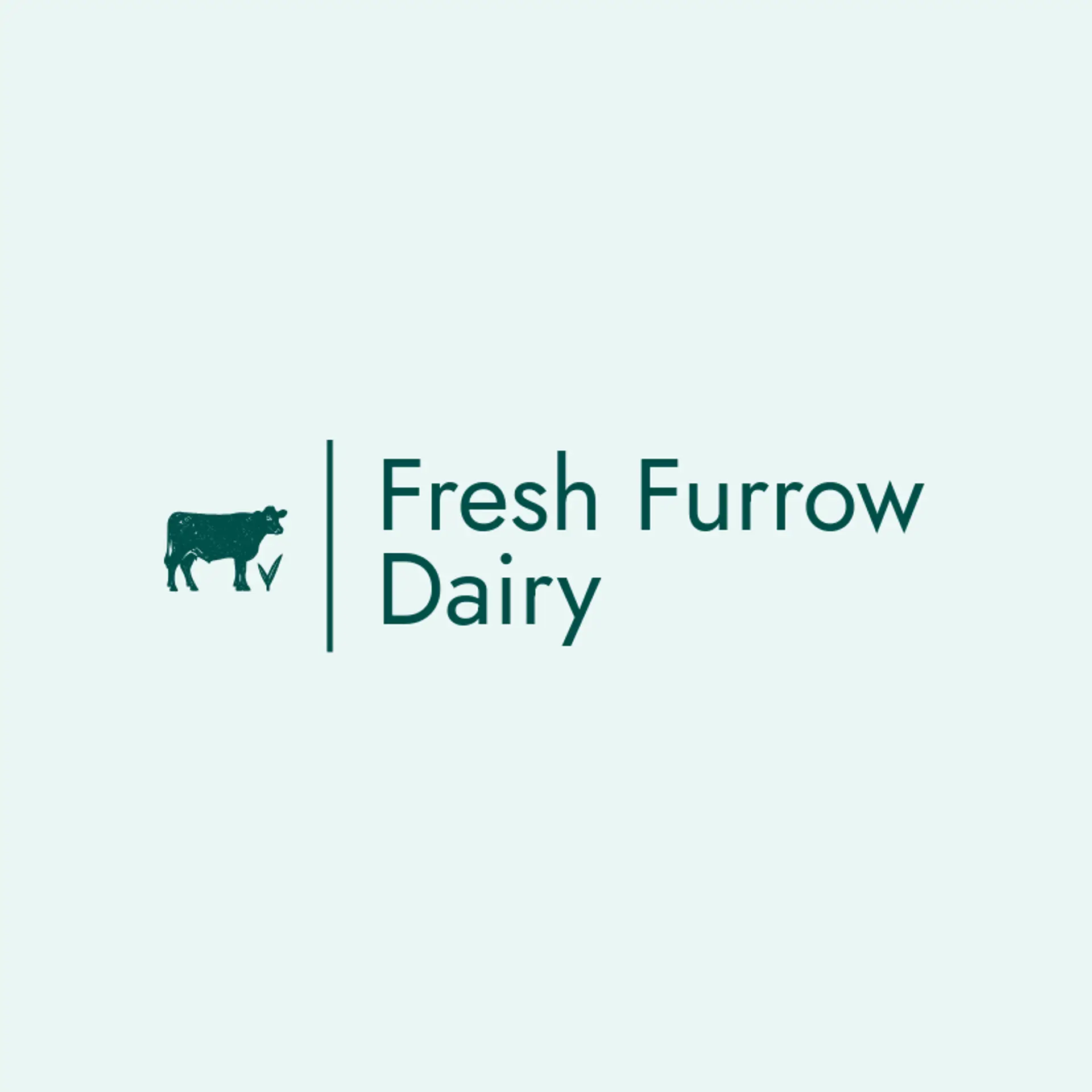 Fresh Furrow Dairy logo for cow
