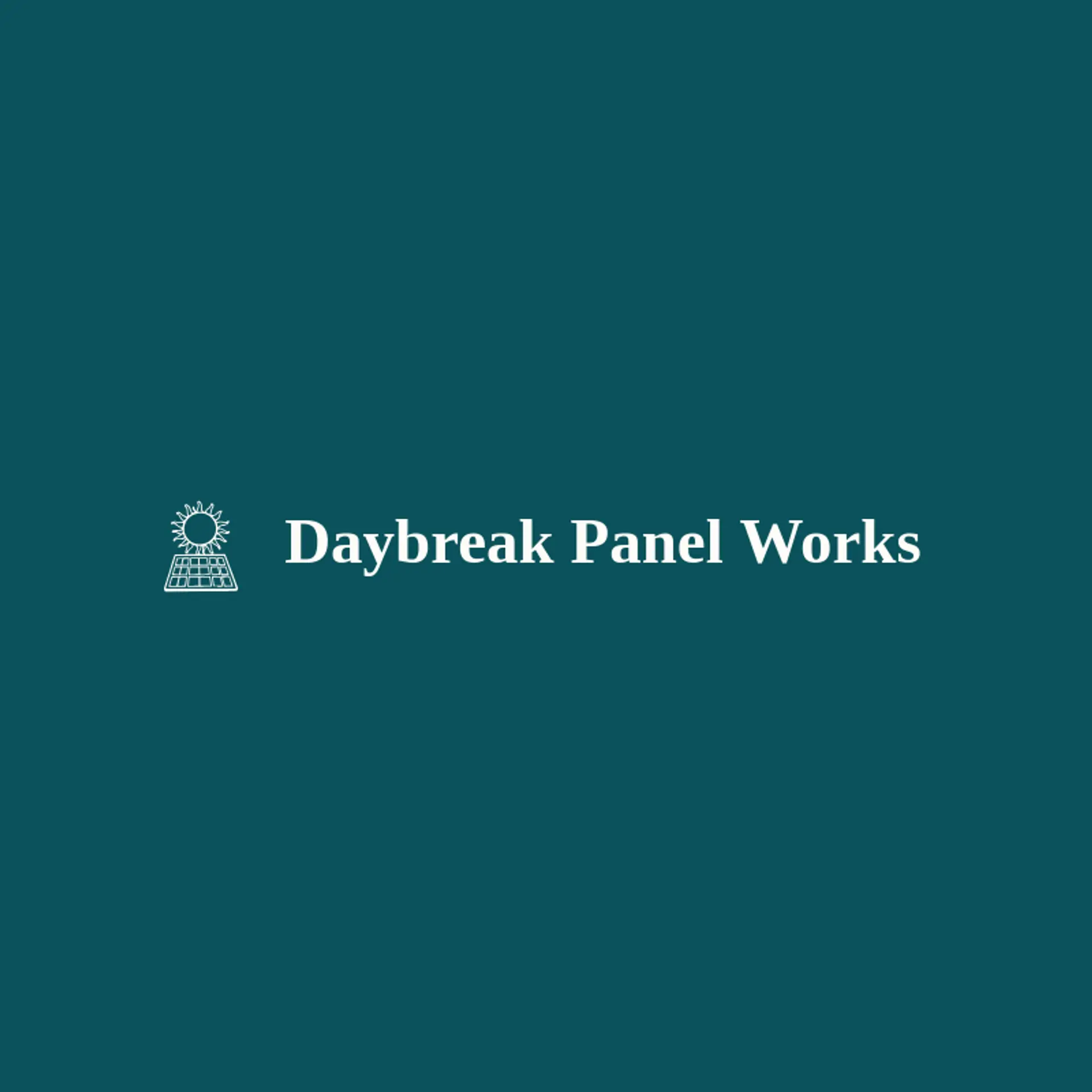 Daybreak Panel Works logo for solar panel
