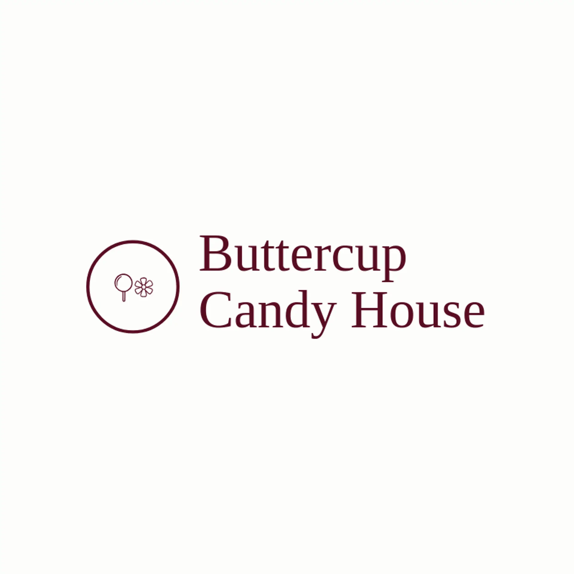 Buttercup Candy House logo for lollipop