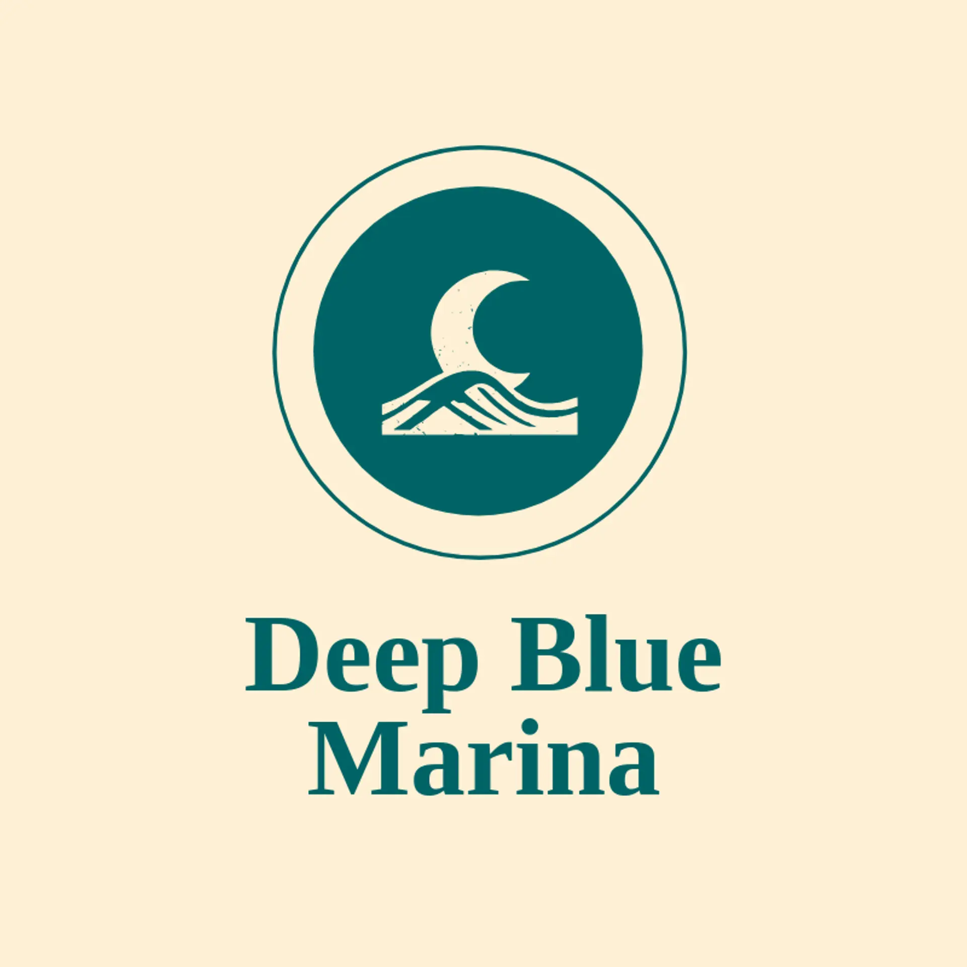 Deep Blue Marina logo for nautical