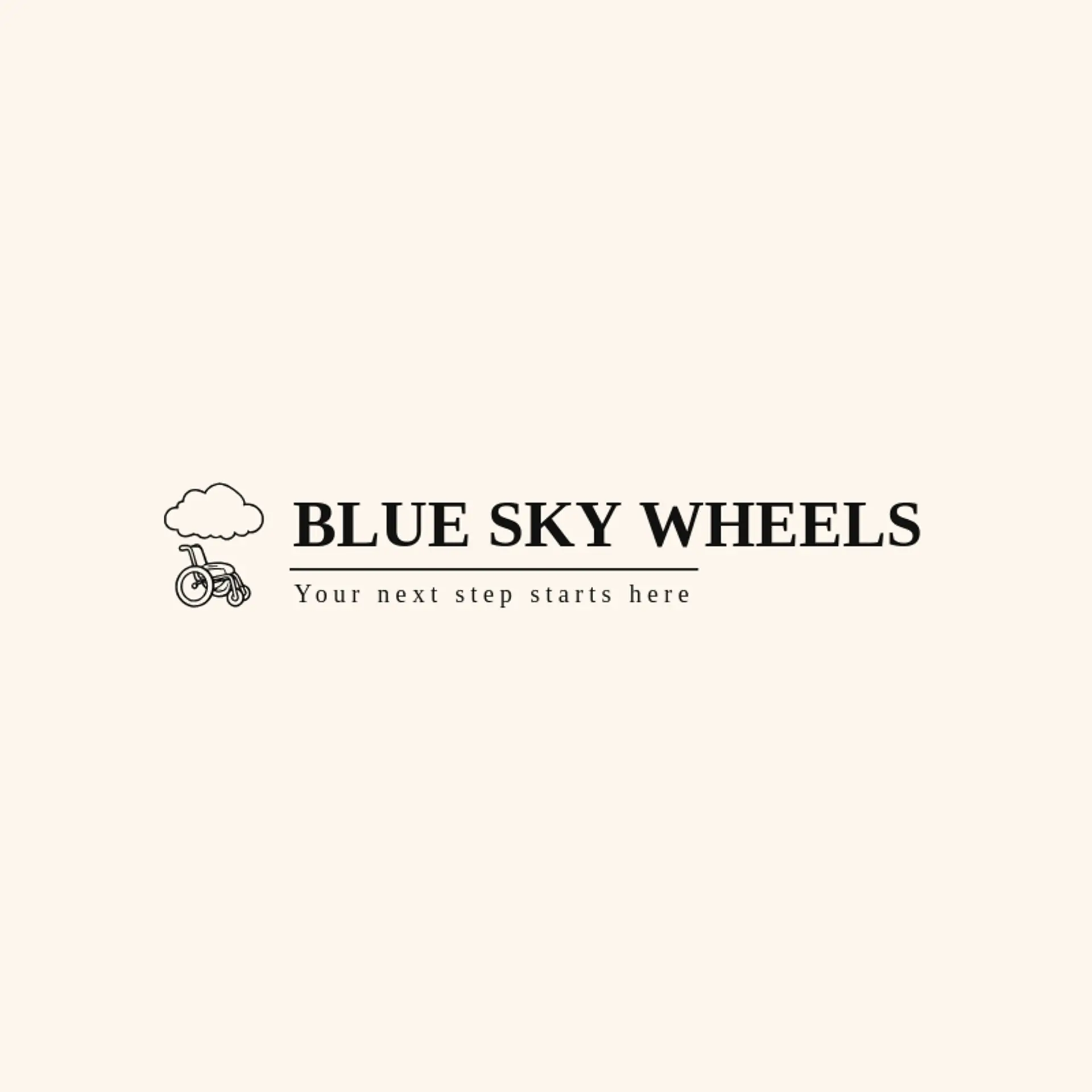 Blue Sky Wheels logo for wheelchair