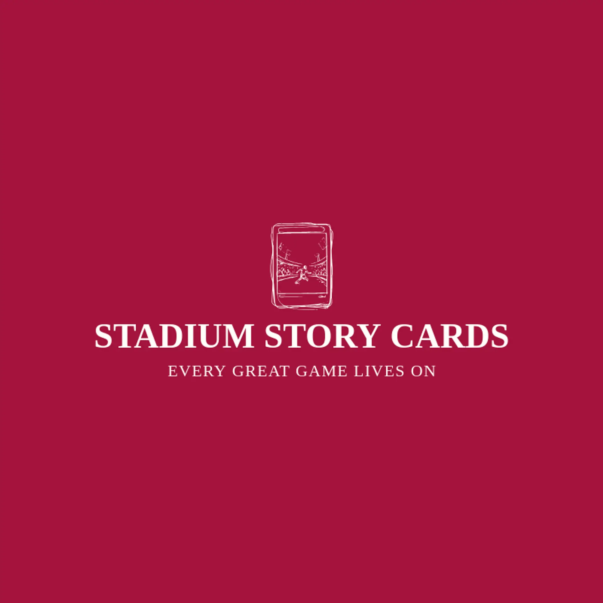 Stadium Story Cards logo for sports card
