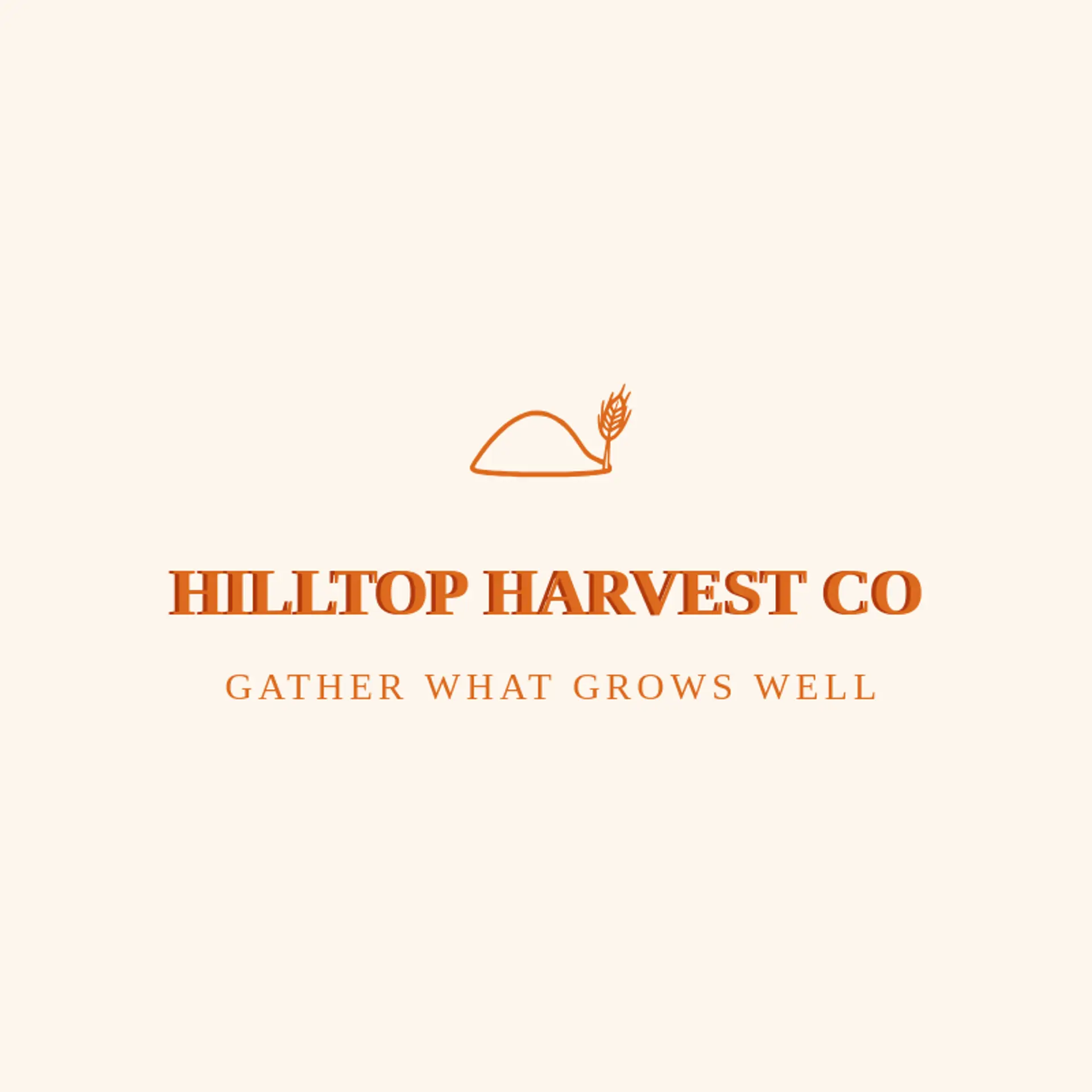 Hilltop Harvest Co logo for hill