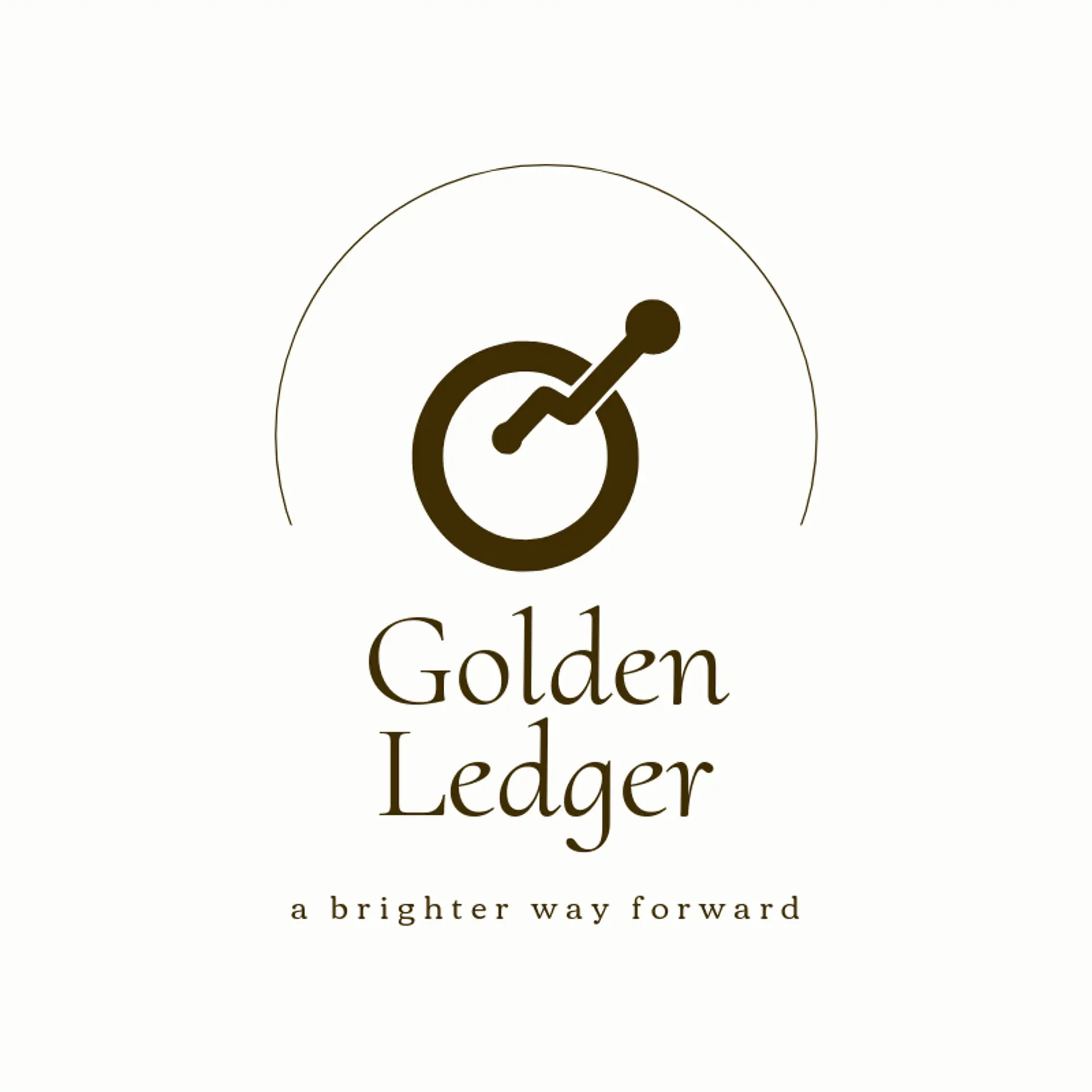 Golden Ledger logo for money