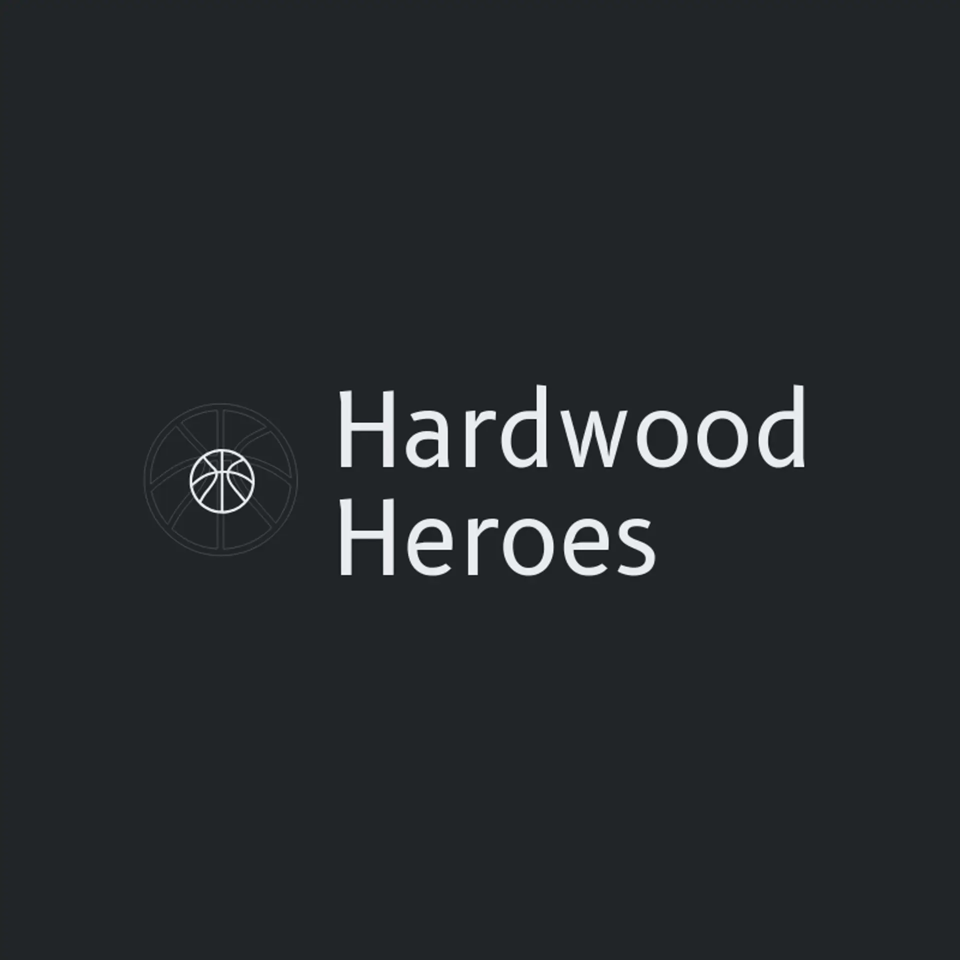 Hardwood Heroes logo for basketball