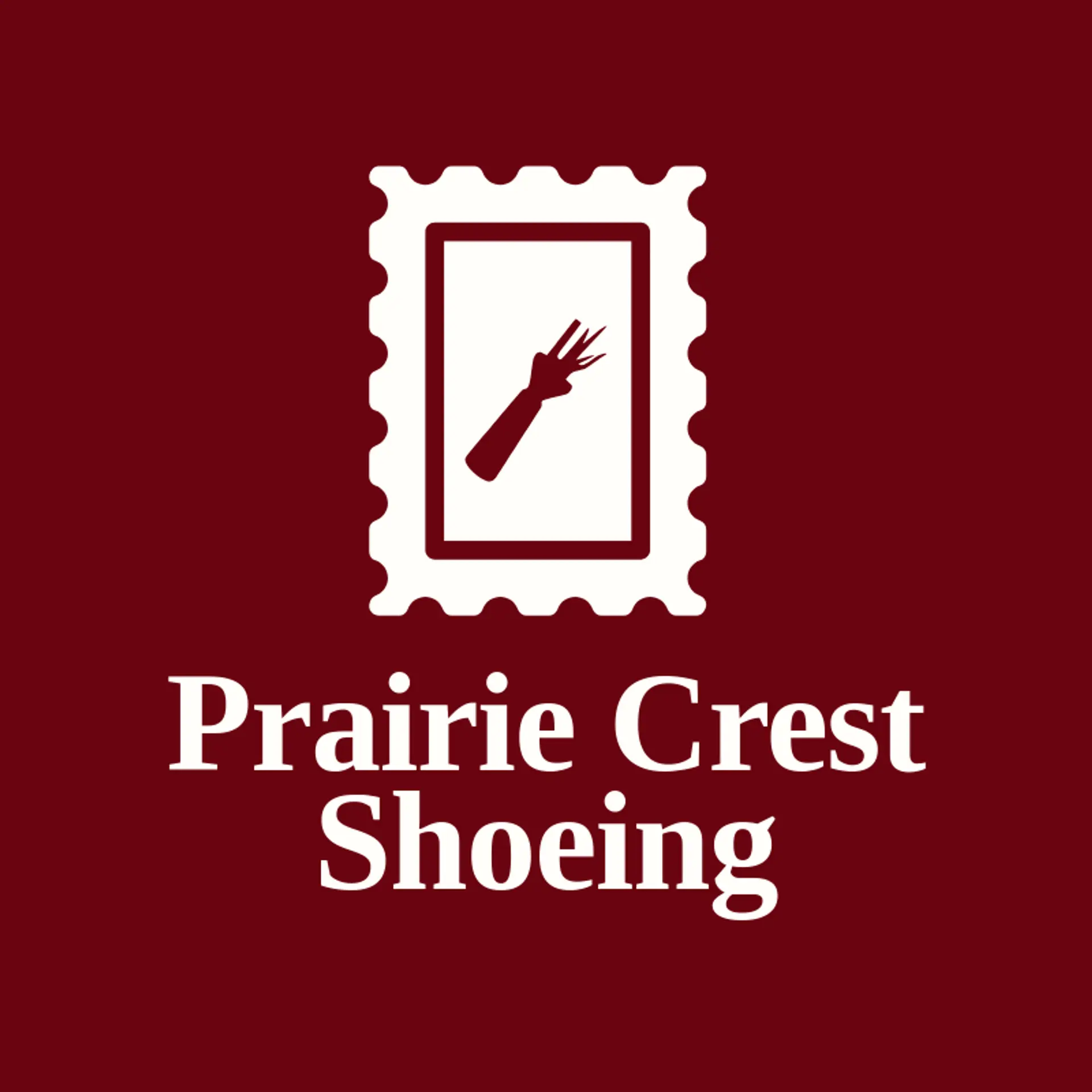 Prairie Crest Shoeing logo for farrier