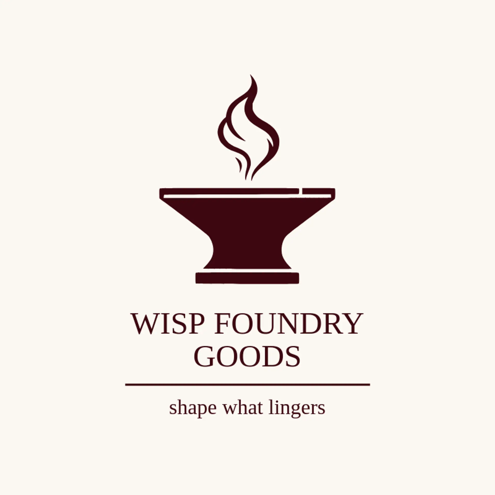 Wisp Foundry Goods logo for smoke