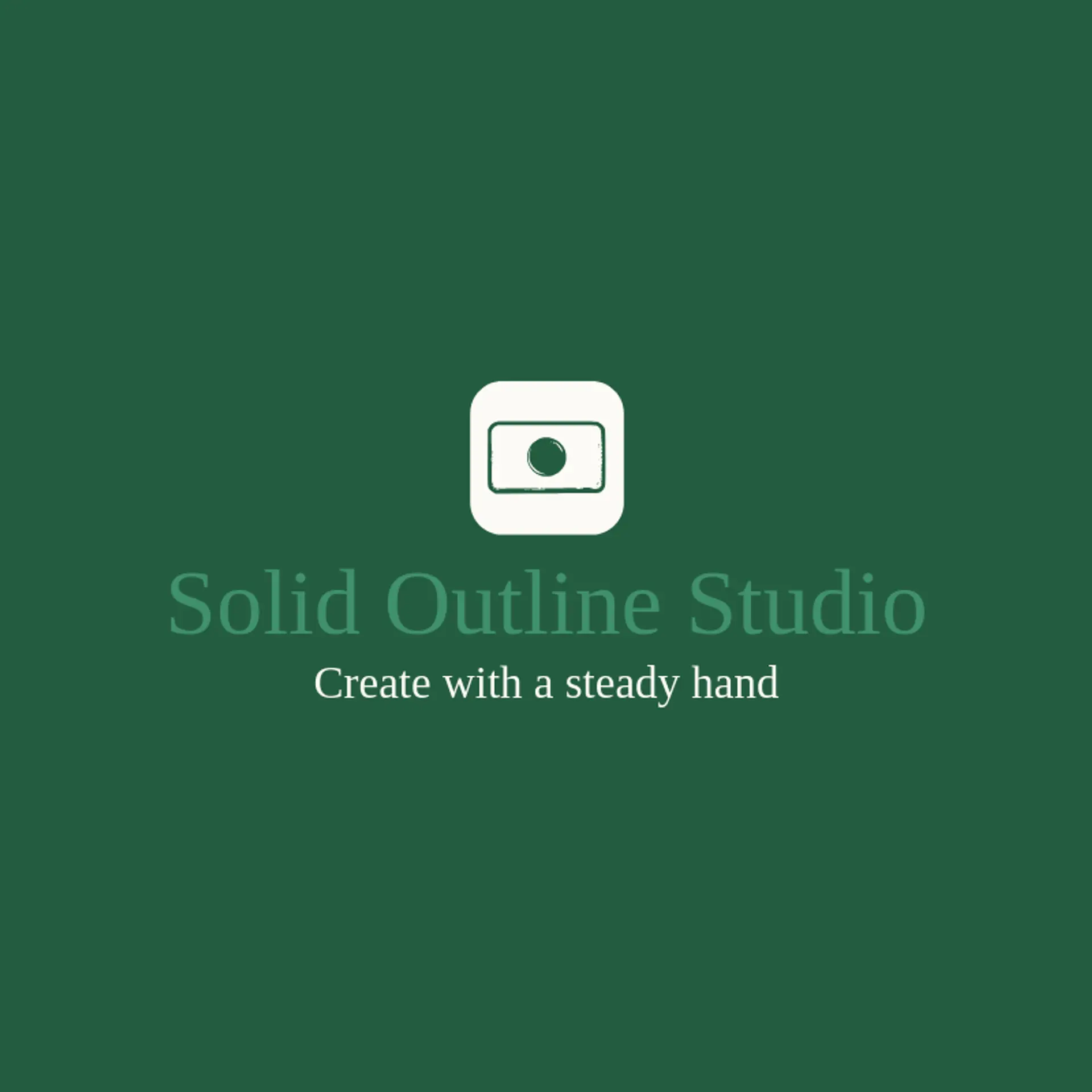 Solid Outline Studio logo for rectangle