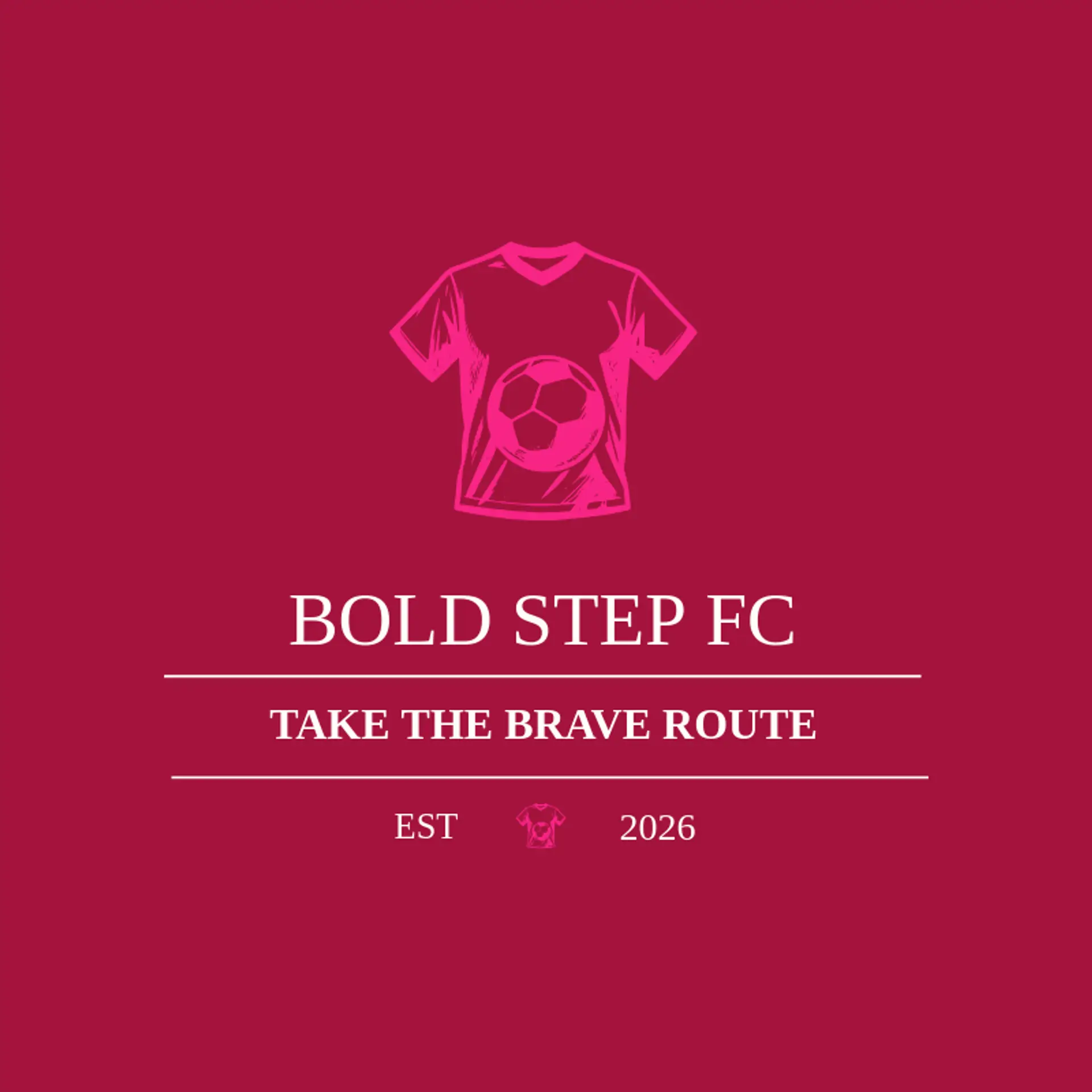 Bold Step FC logo for soccer ball