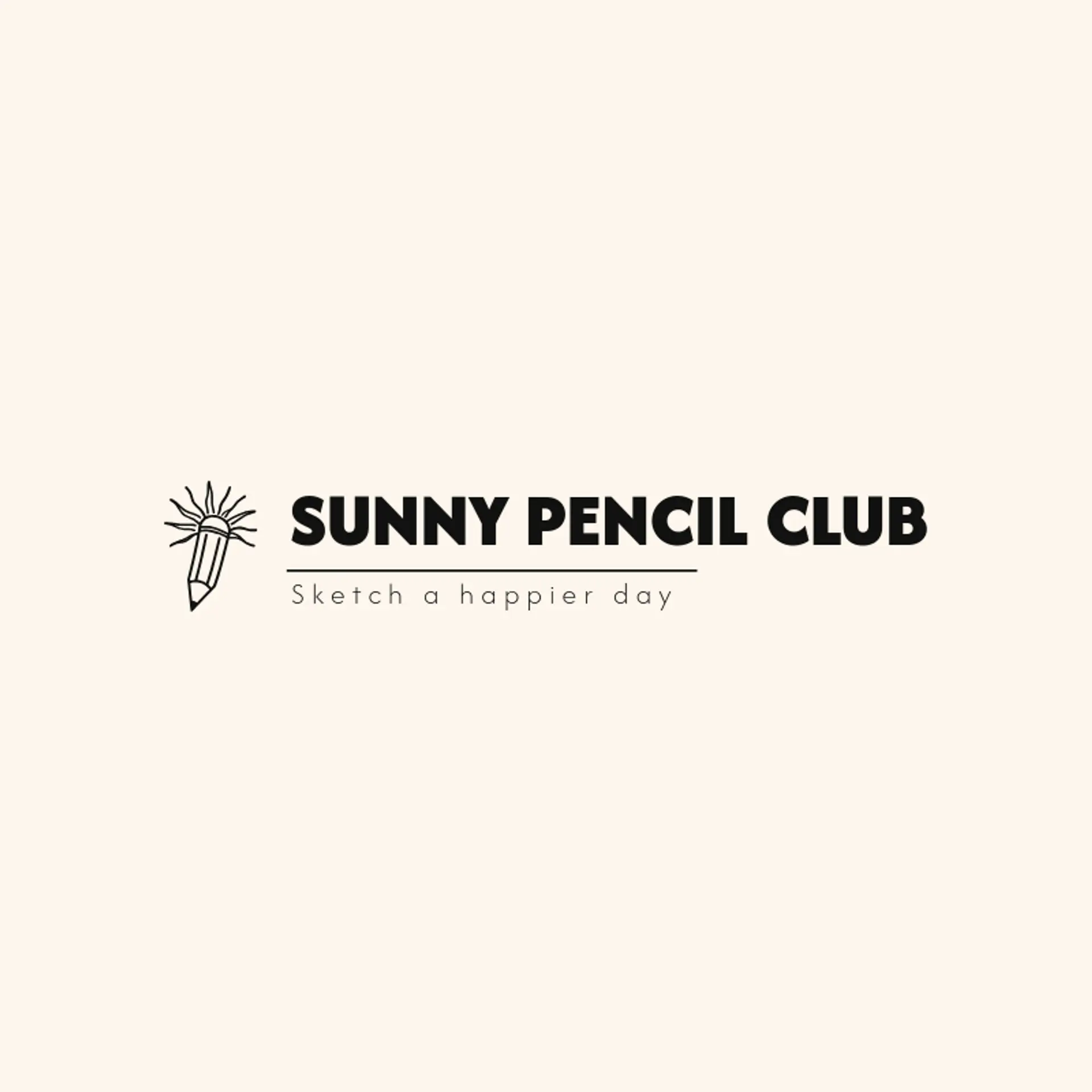 Sunny Pencil Club logo for pen