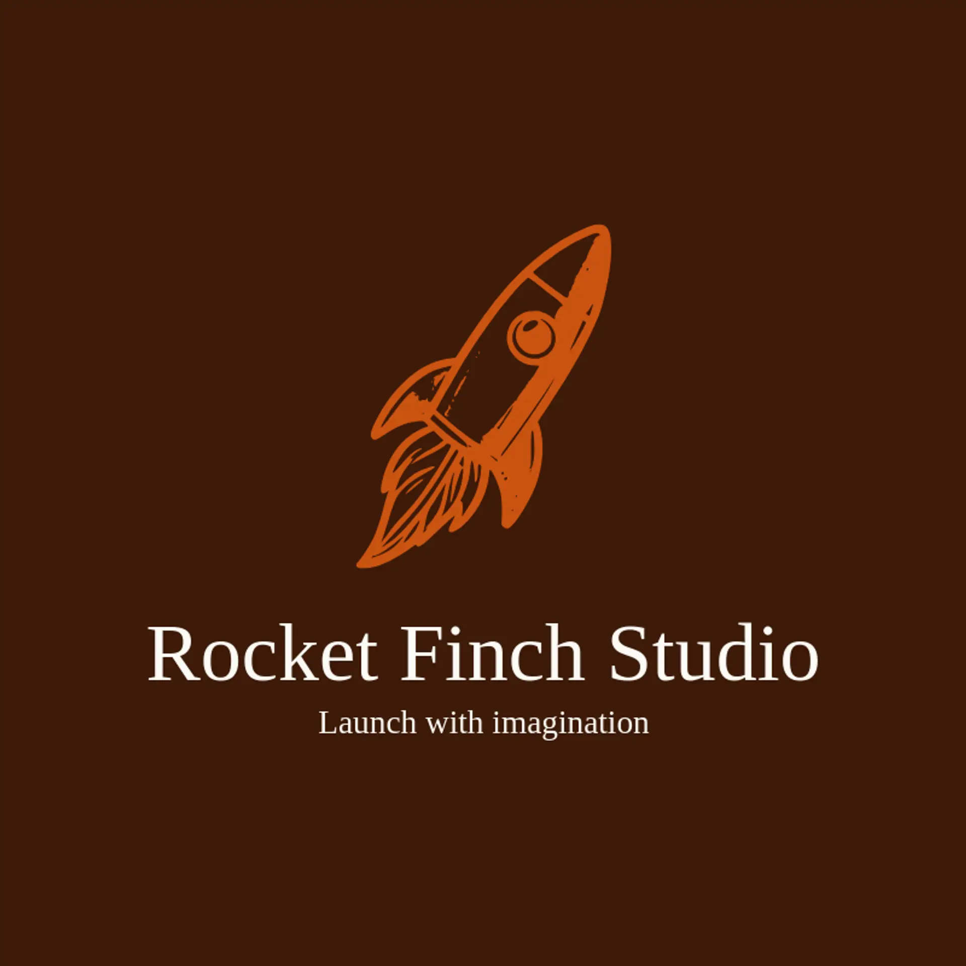 Rocket Finch Studio logo for sci fi