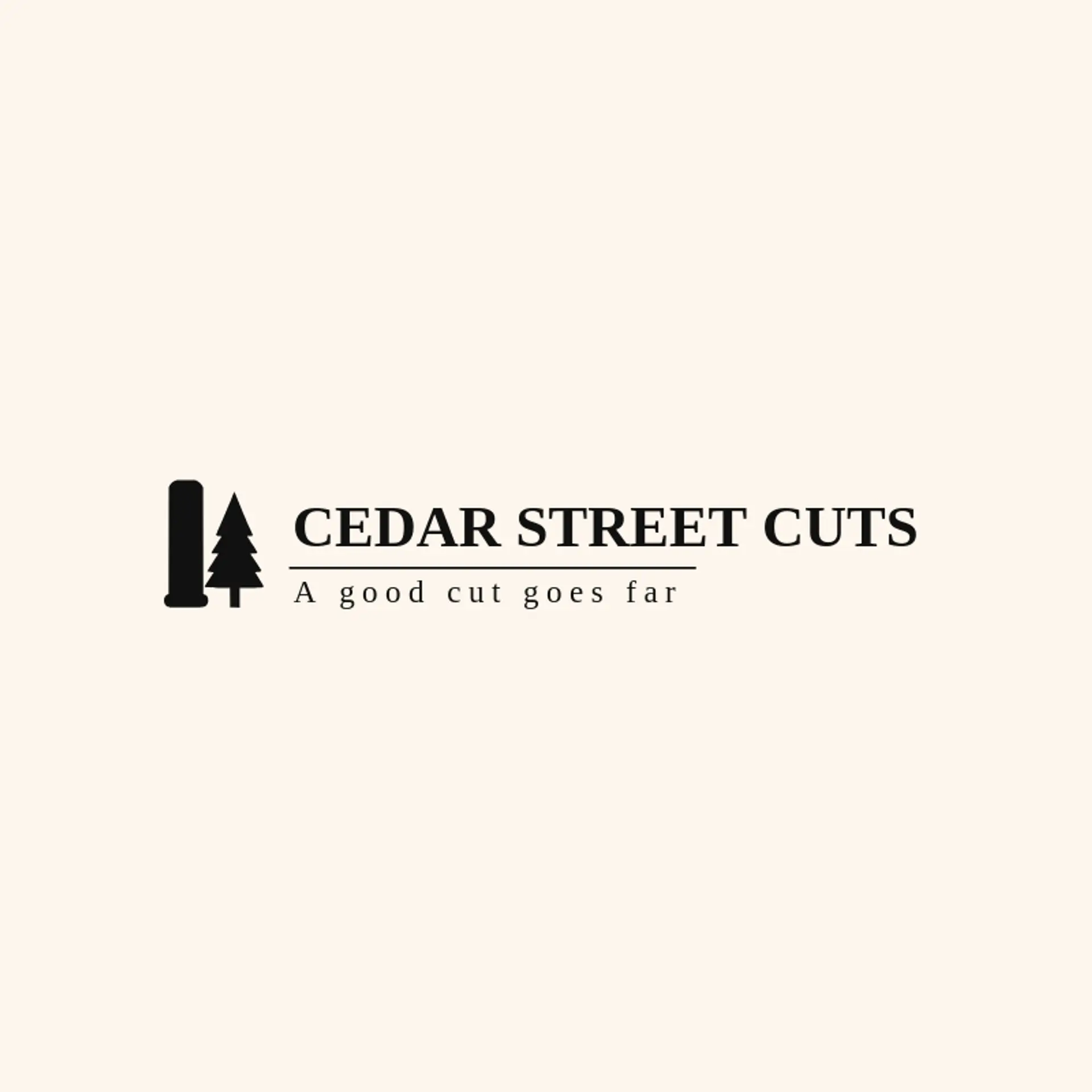 Cedar Street Cuts logo for barber pole