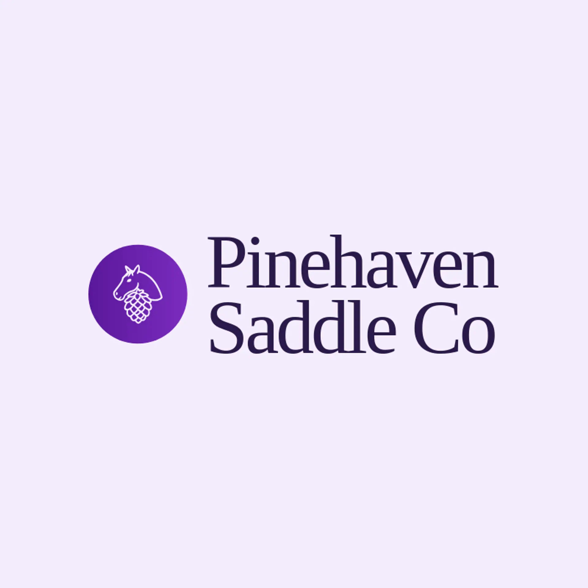 Pinehaven Saddle Co logo for horse head