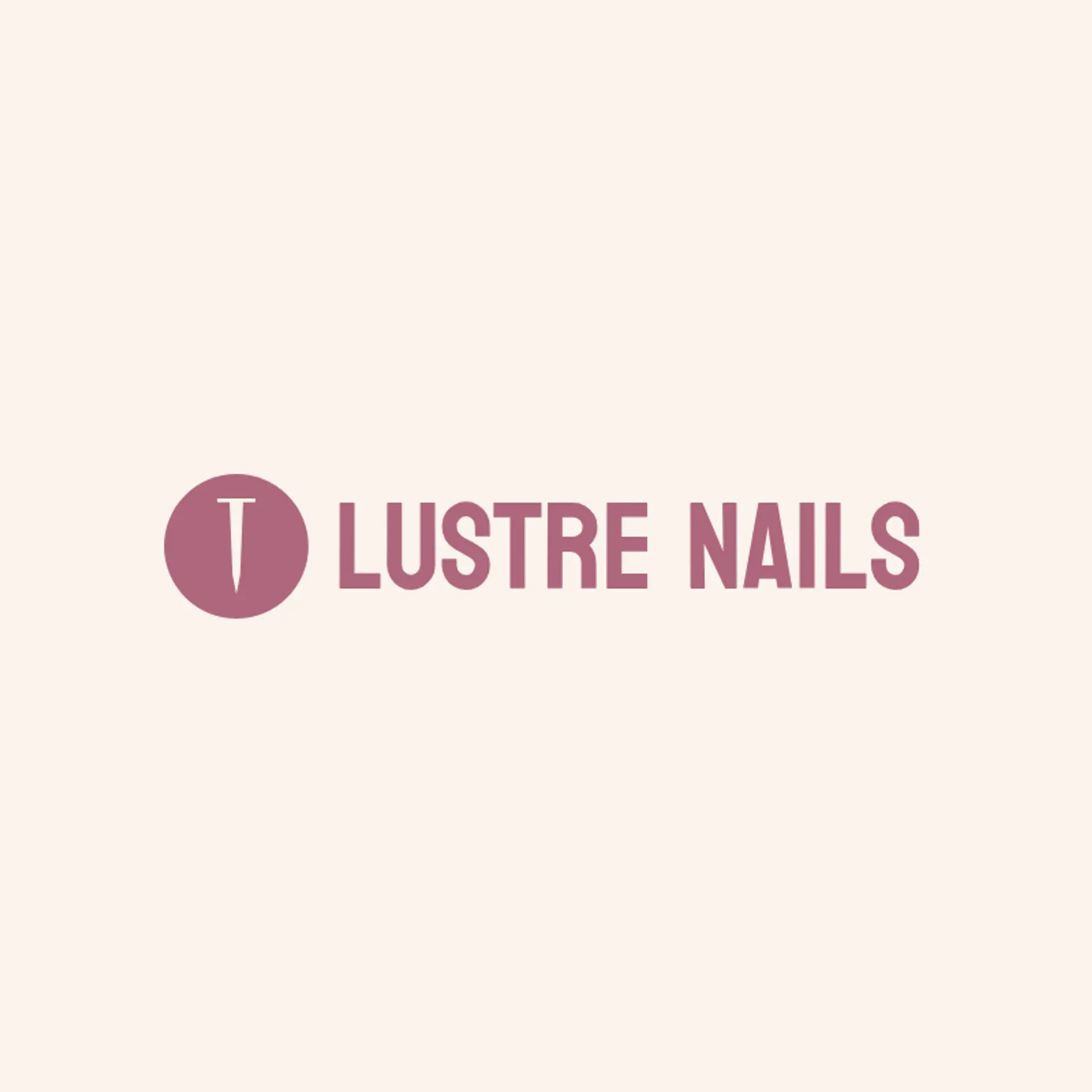 Lustre Nails logo for nail salon
