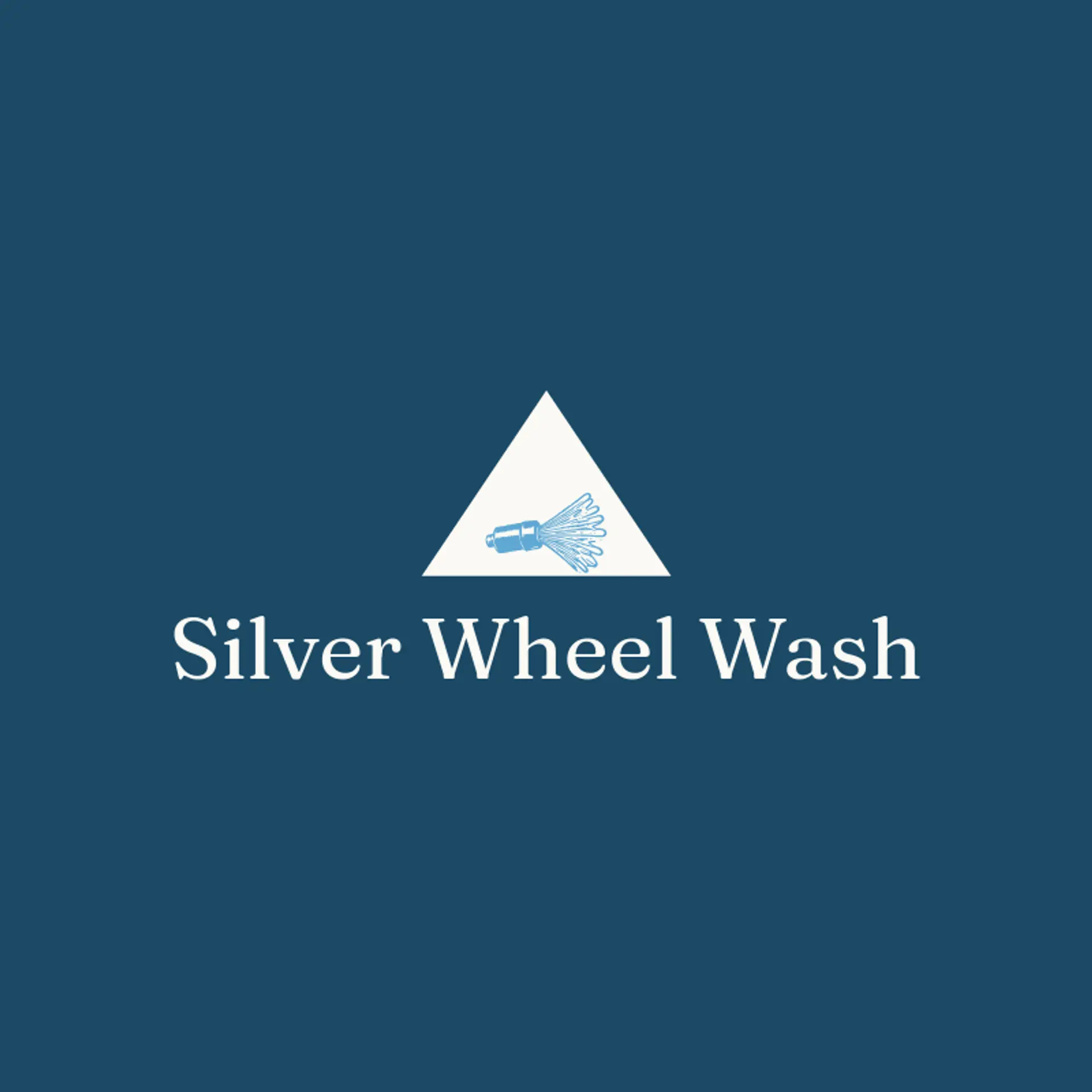 Silver Wheel Wash logo for car wash