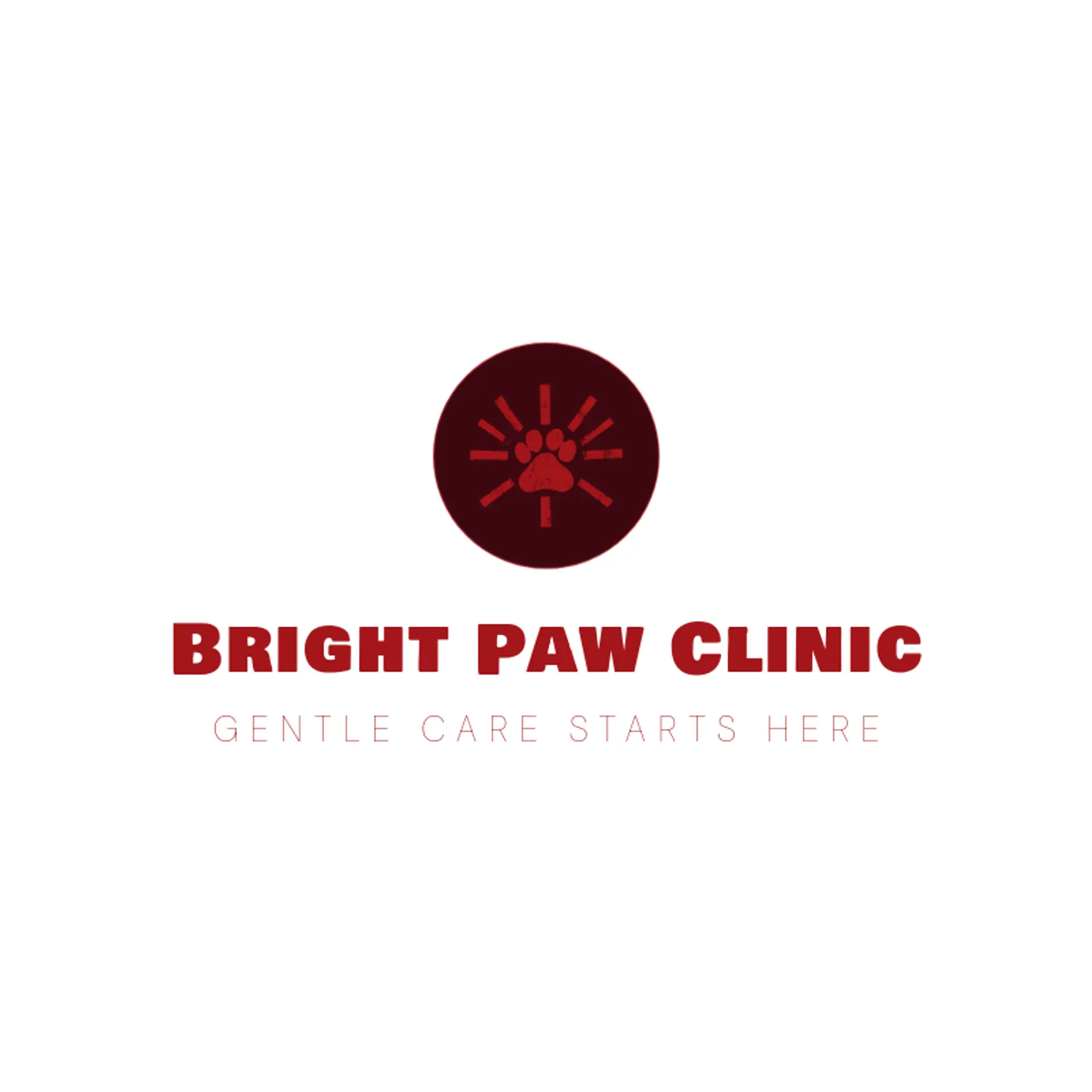 Bright Paw Clinic logo for veterinary