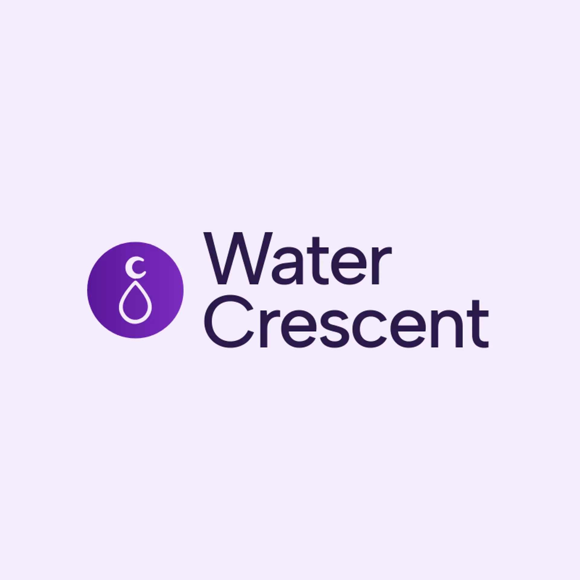 Water Crescent logo for islamic