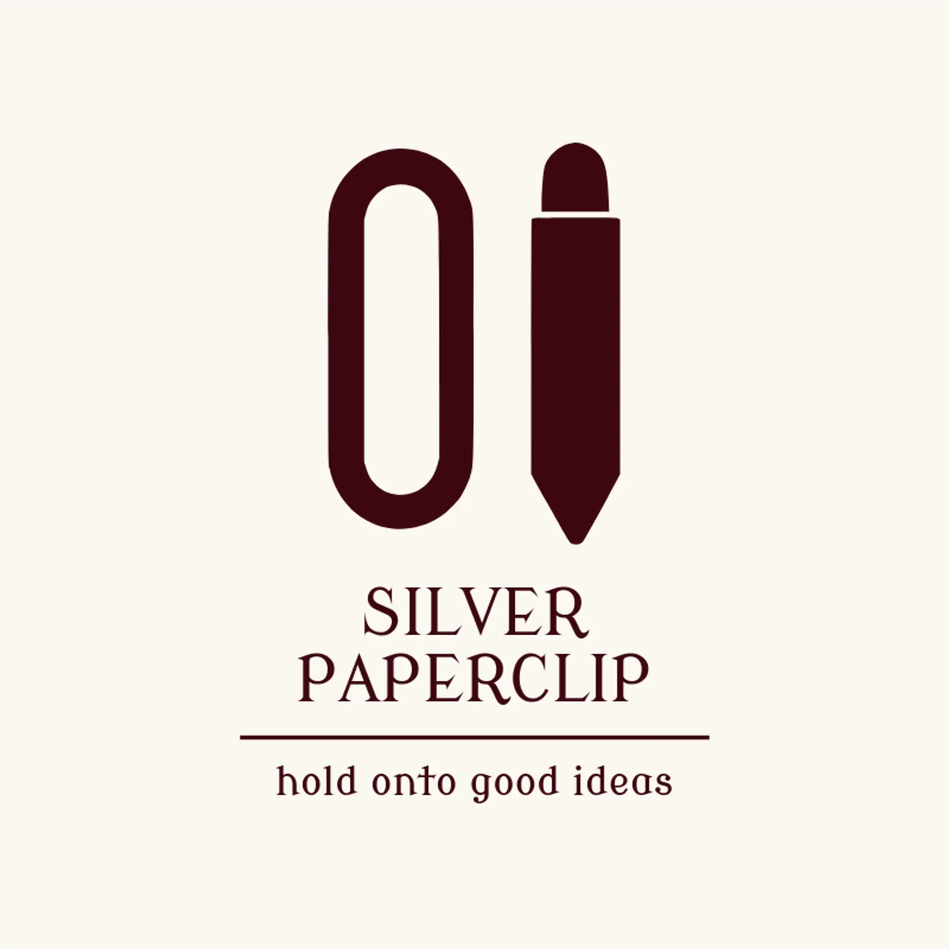 Silver Paperclip logo for pen