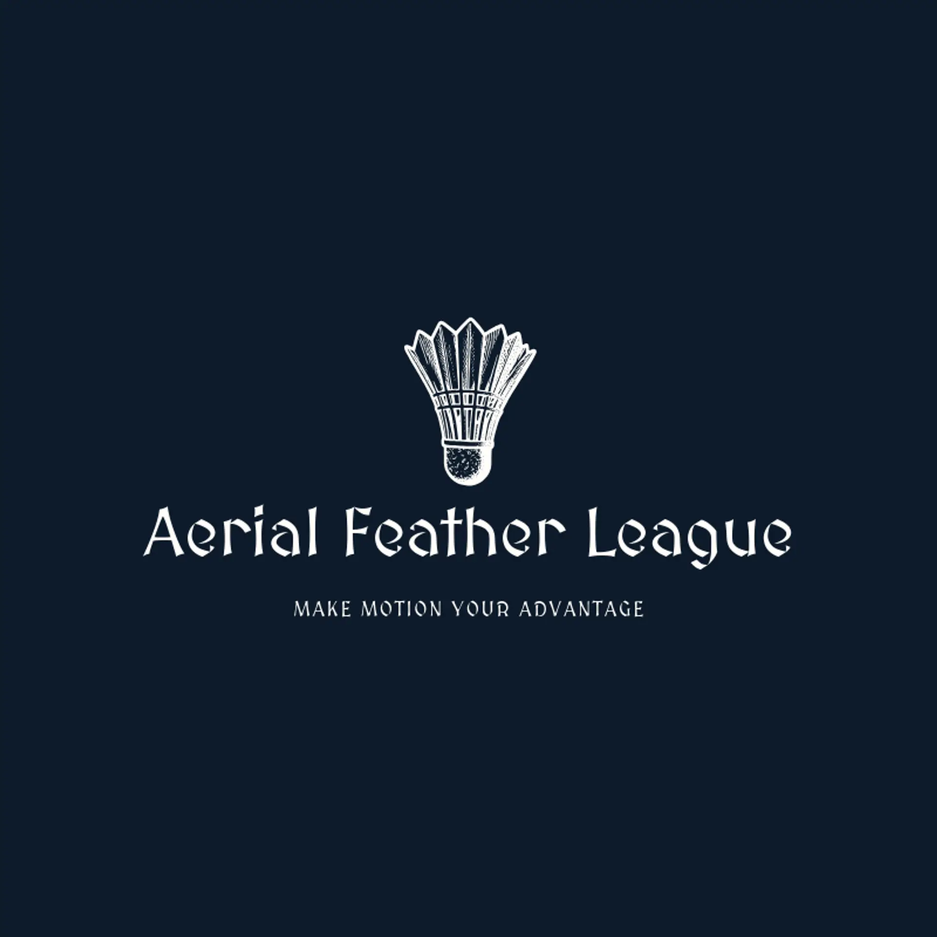 Aerial Feather League logo for badminton