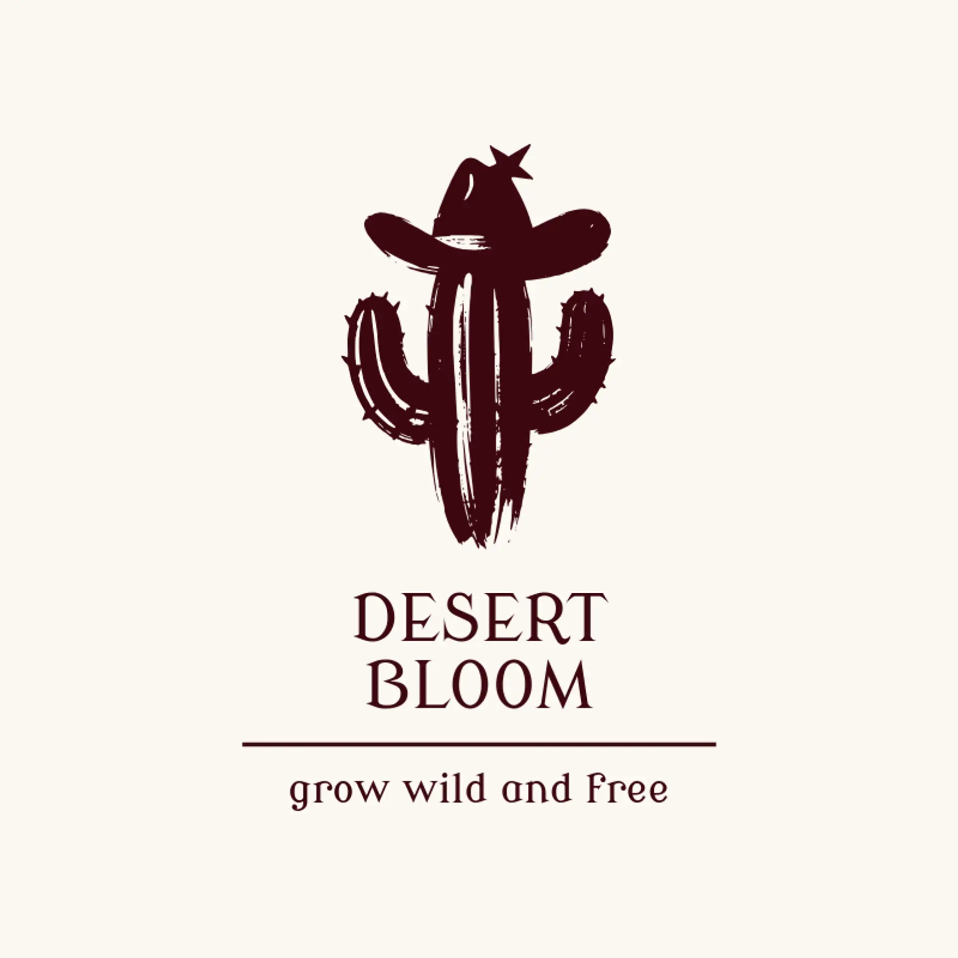 Desert Bloom logo for cowboy