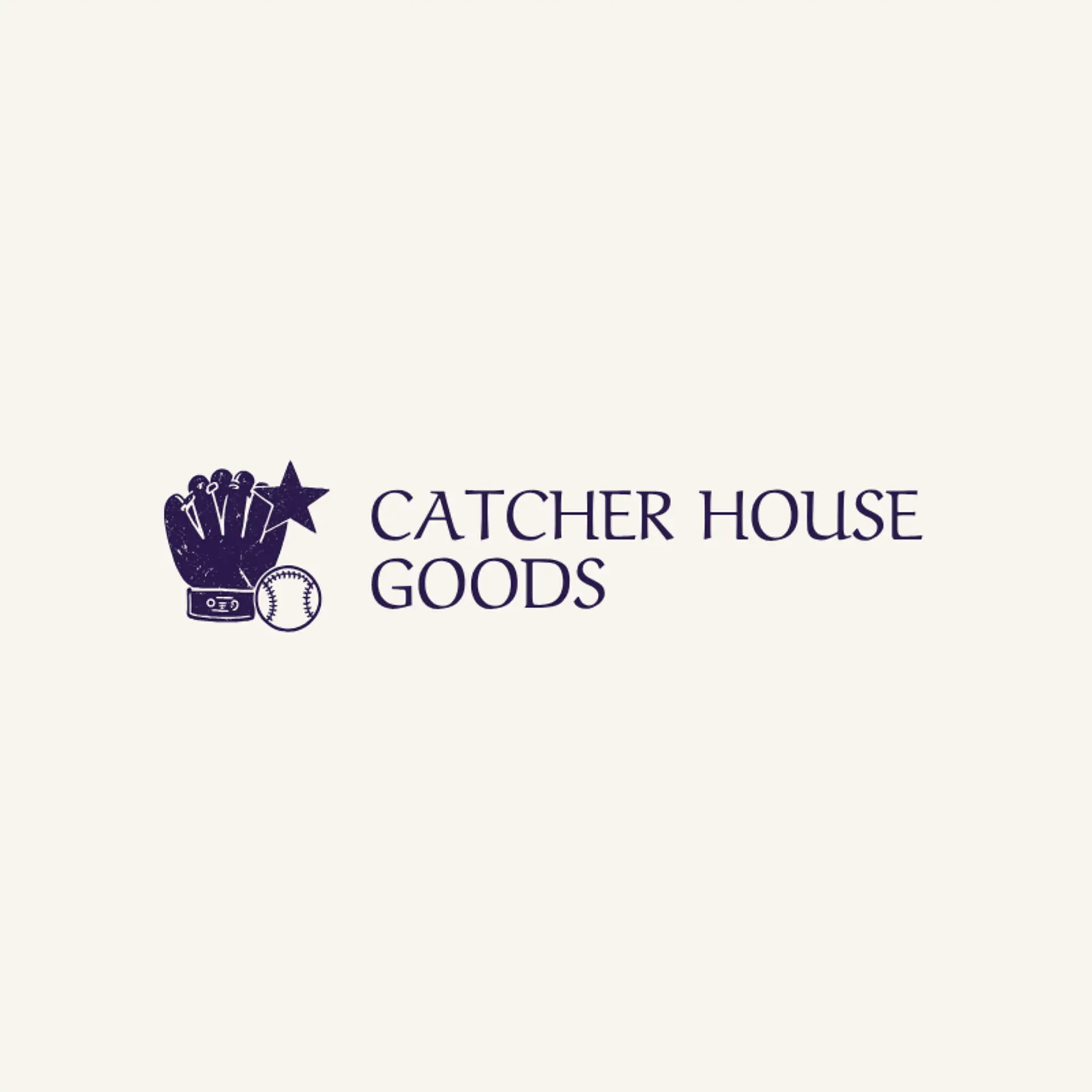 Catcher House Goods logo for baseball hat