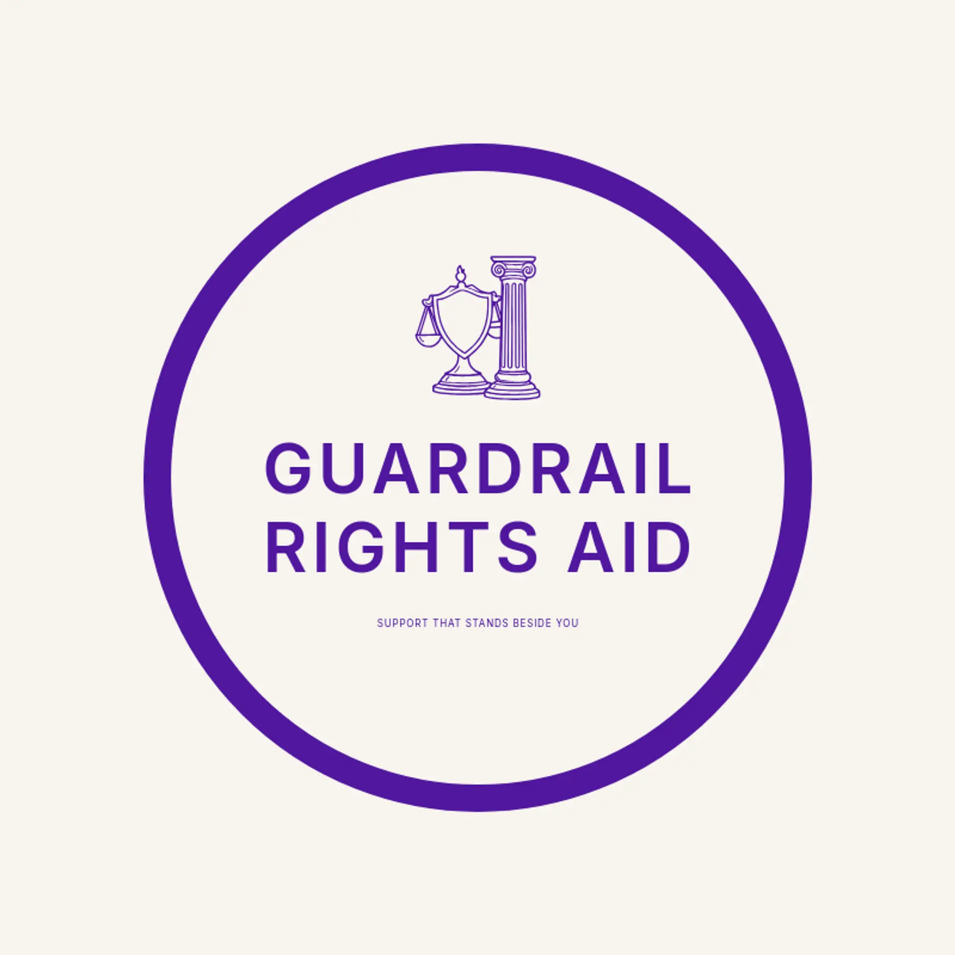 Guardrail Rights Aid logo for justice