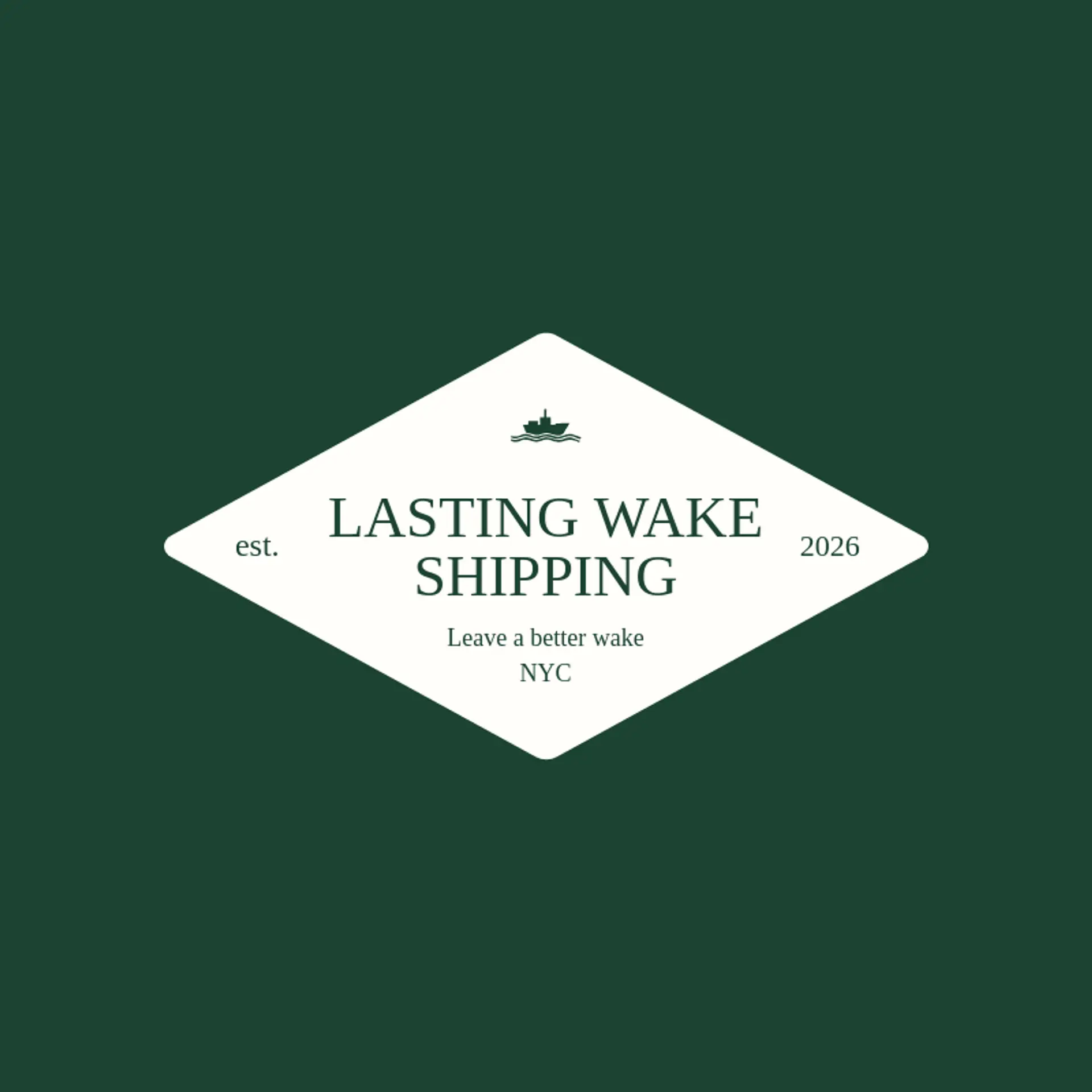Lasting Wake Shipping logo for ship