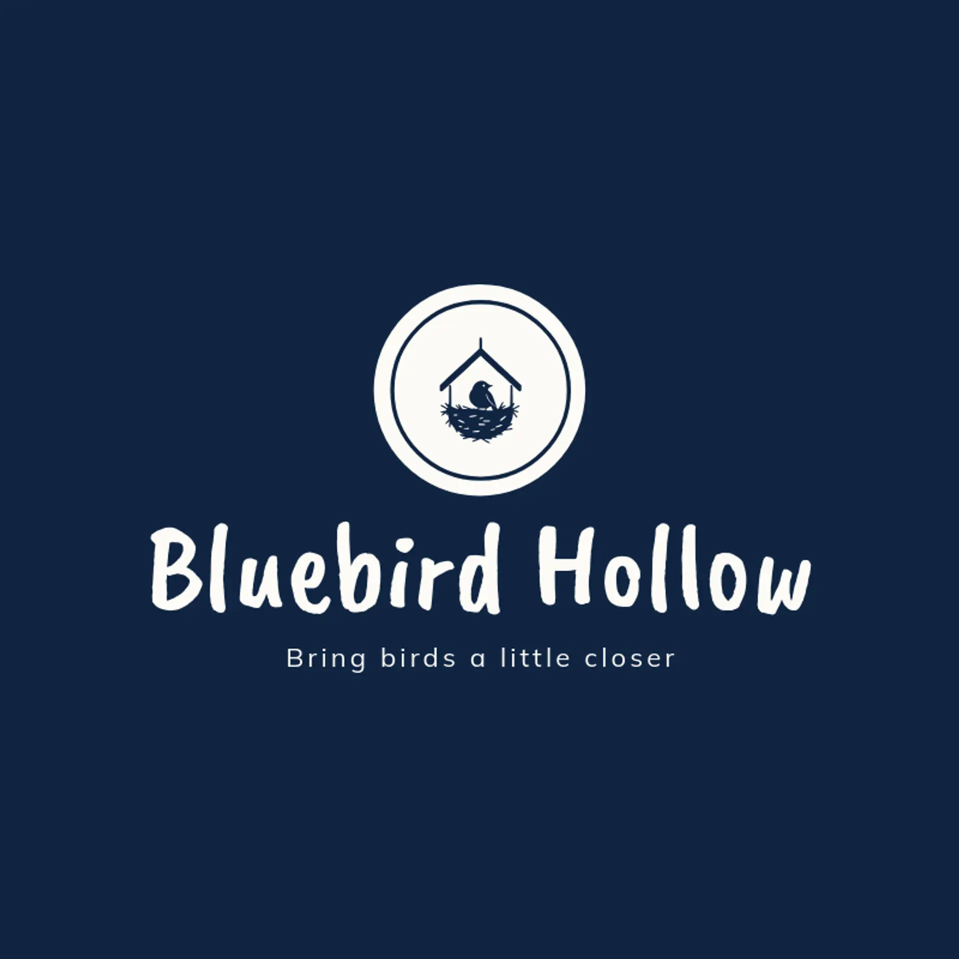 Bluebird Hollow logo for birdhouse
