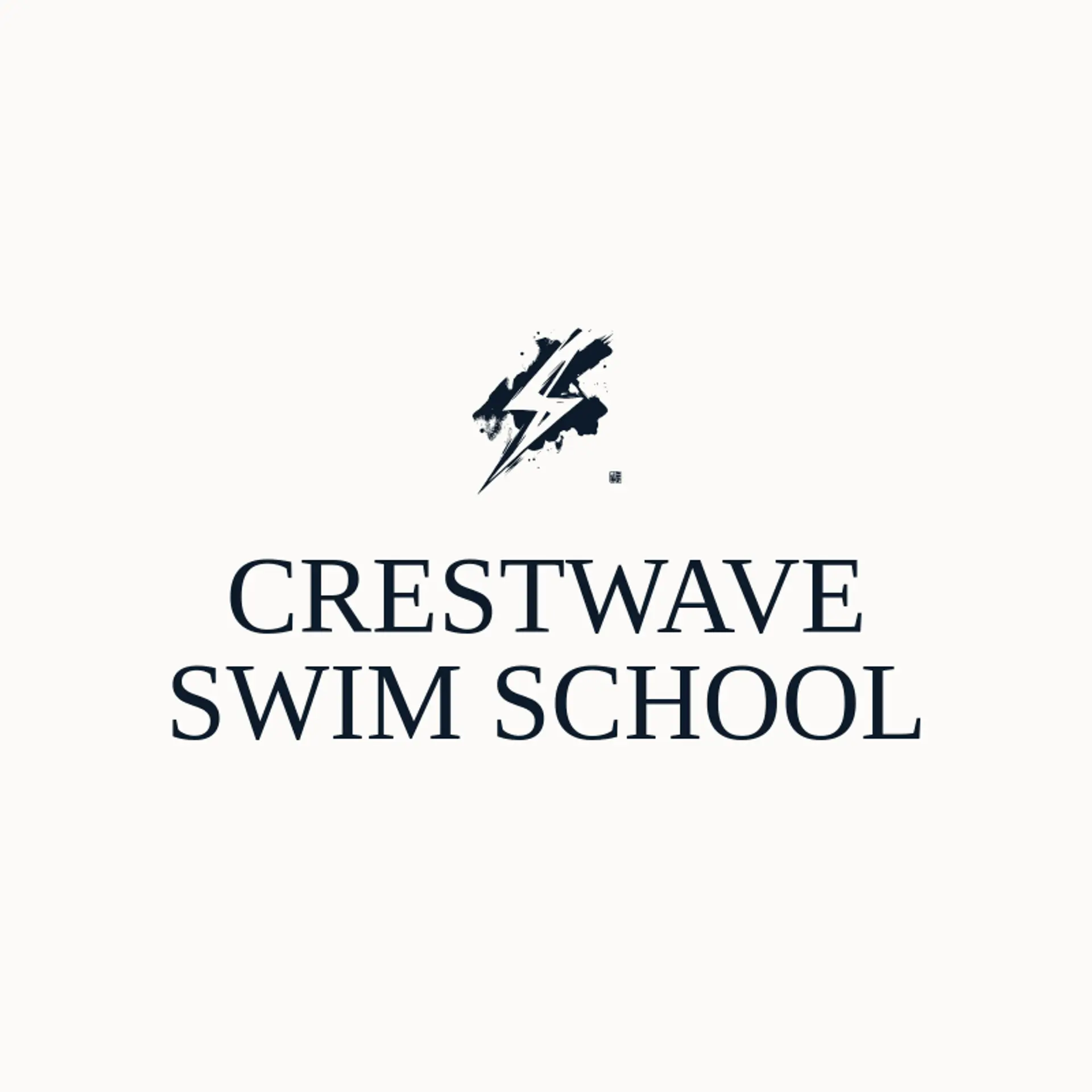 Crestwave Swim School logo for splash