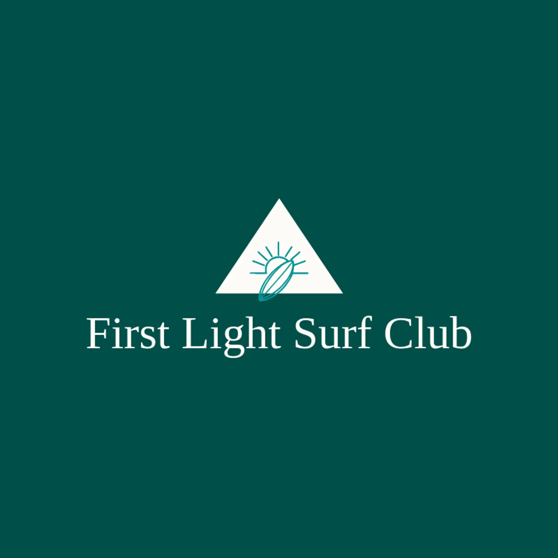 First Light Surf Club logo for surfboard