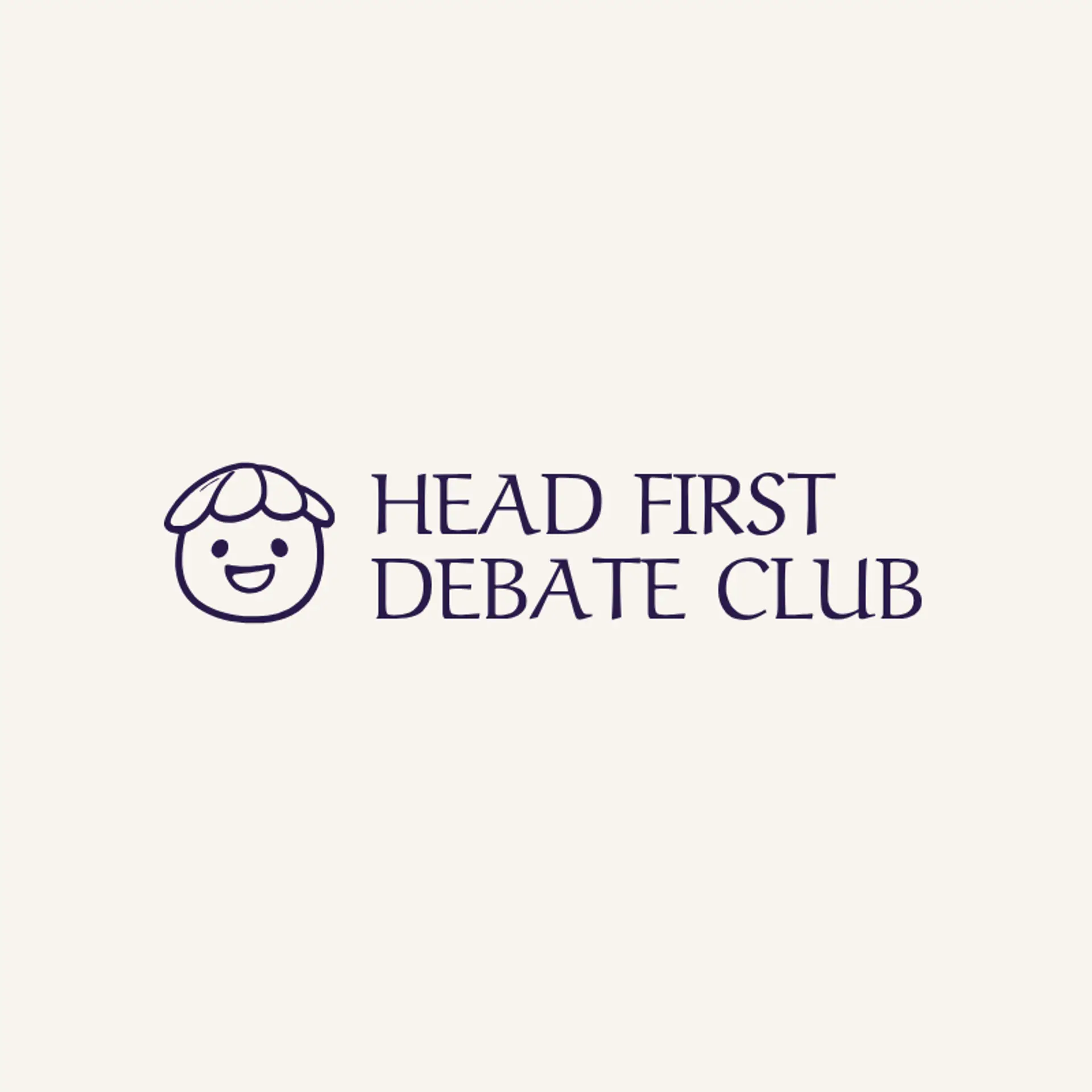 Head First Debate Club logo for head