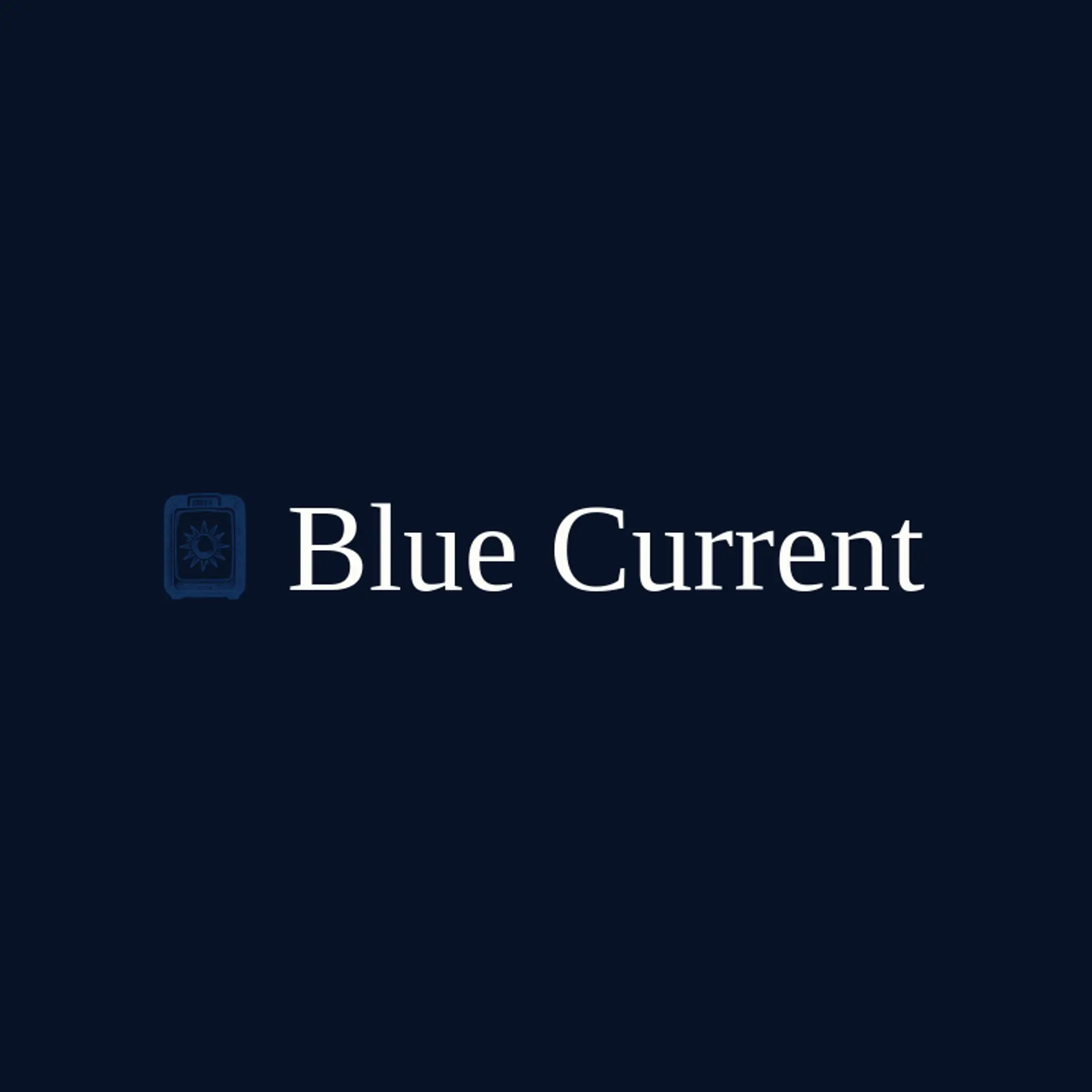 Blue Current logo for charger