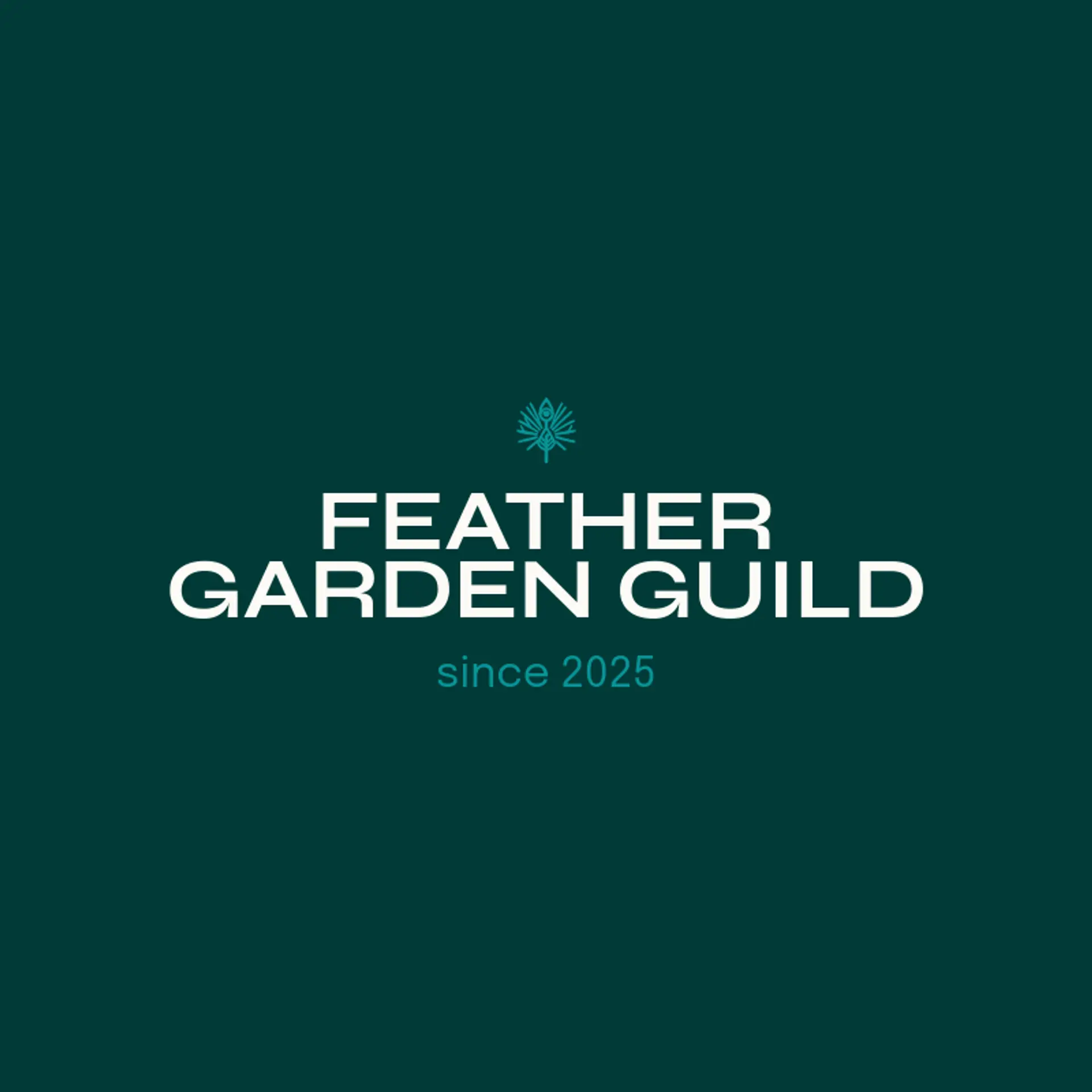 Feather Garden Guild logo for peacock