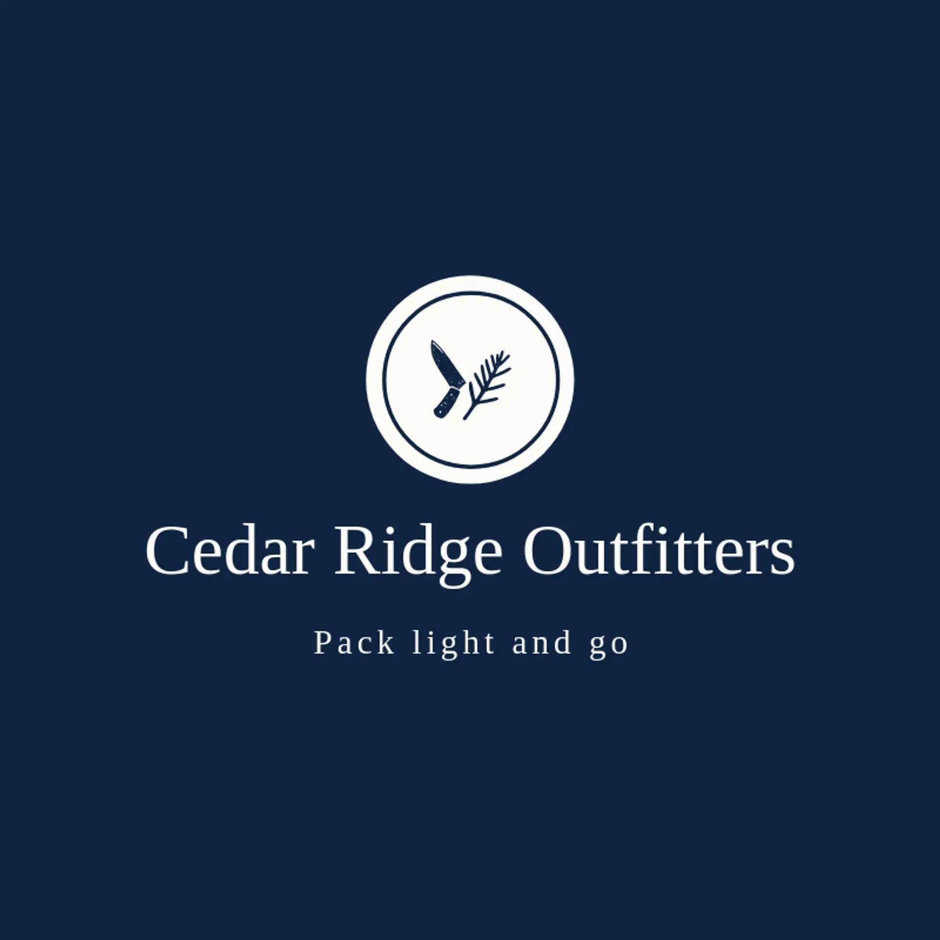 Cedar Ridge Outfitters logo for knife