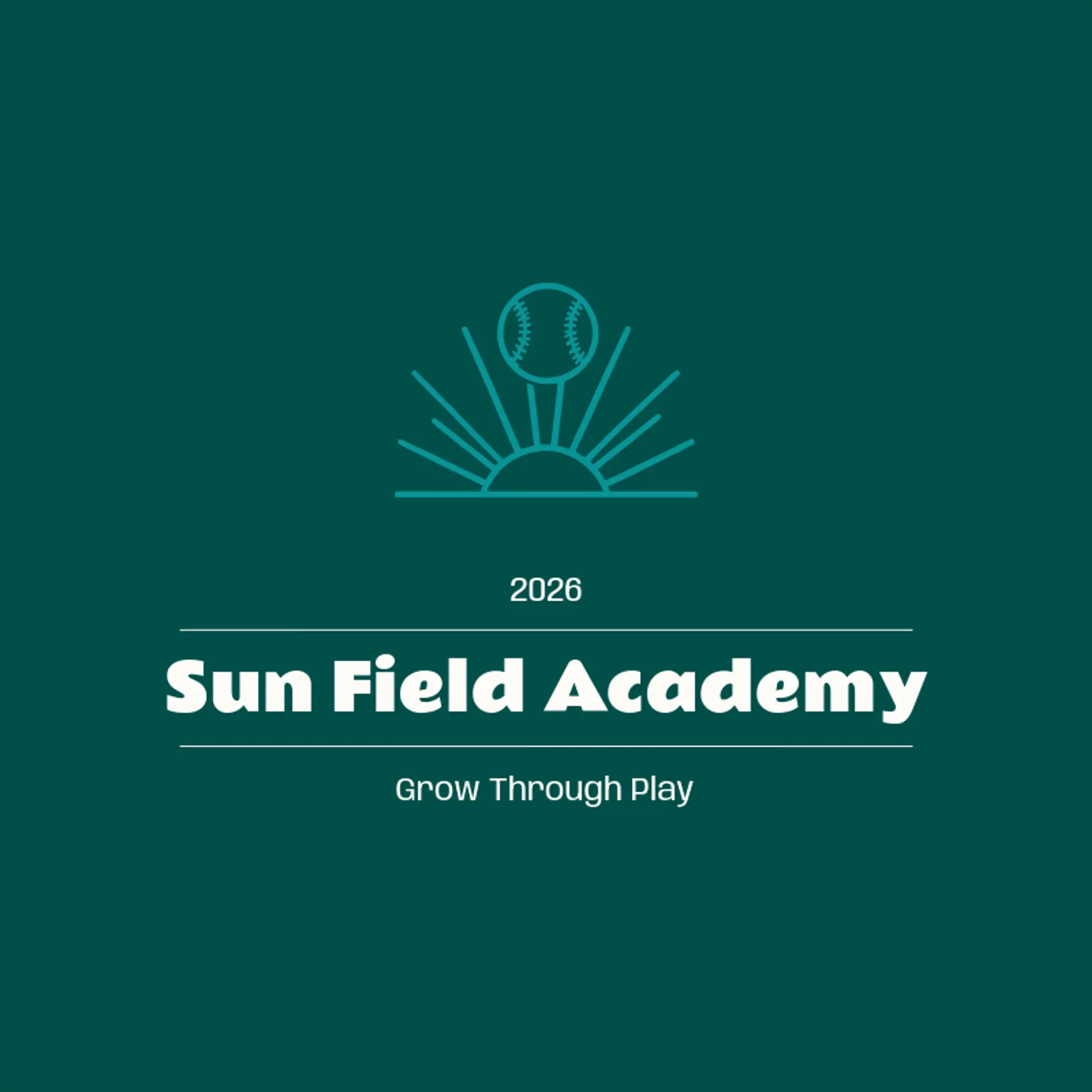 Sun Field Academy logo for softball