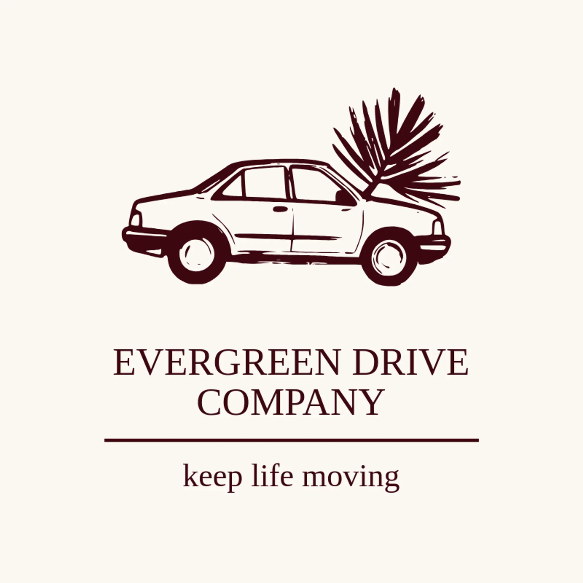 Evergreen Drive Company logo for sedan