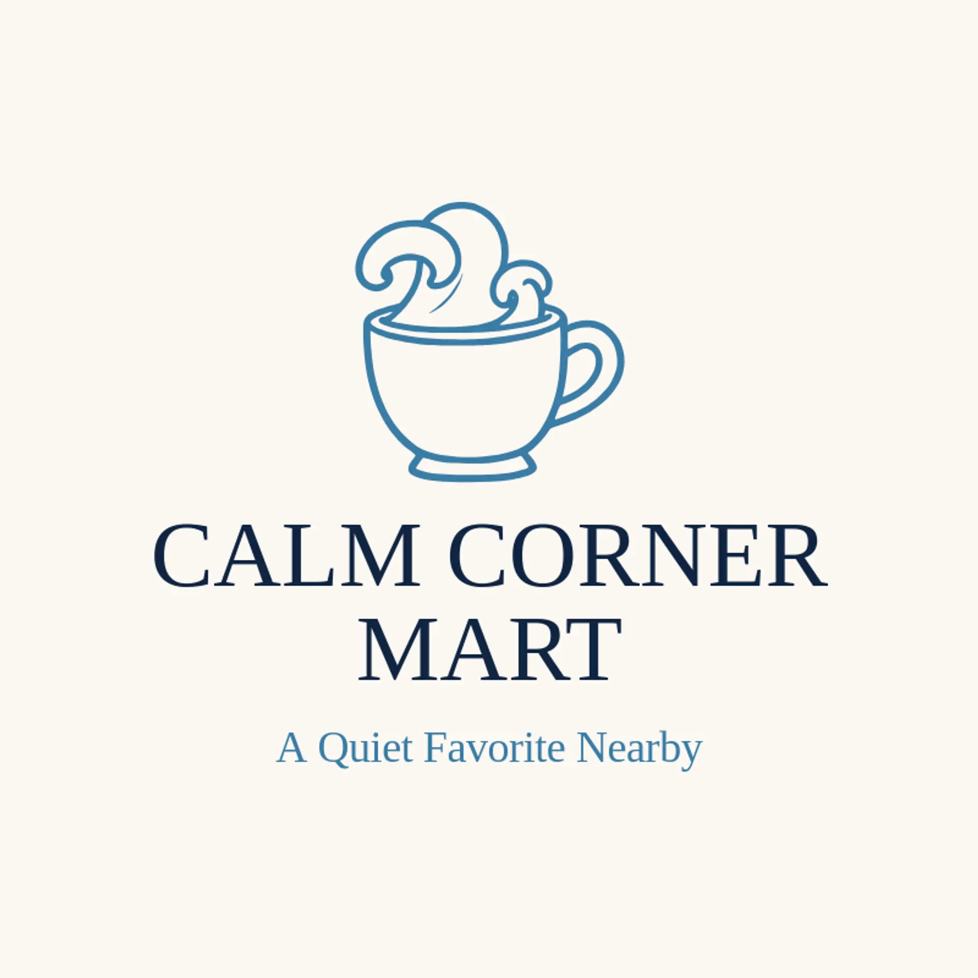 Calm Corner Mart logo for convenience store