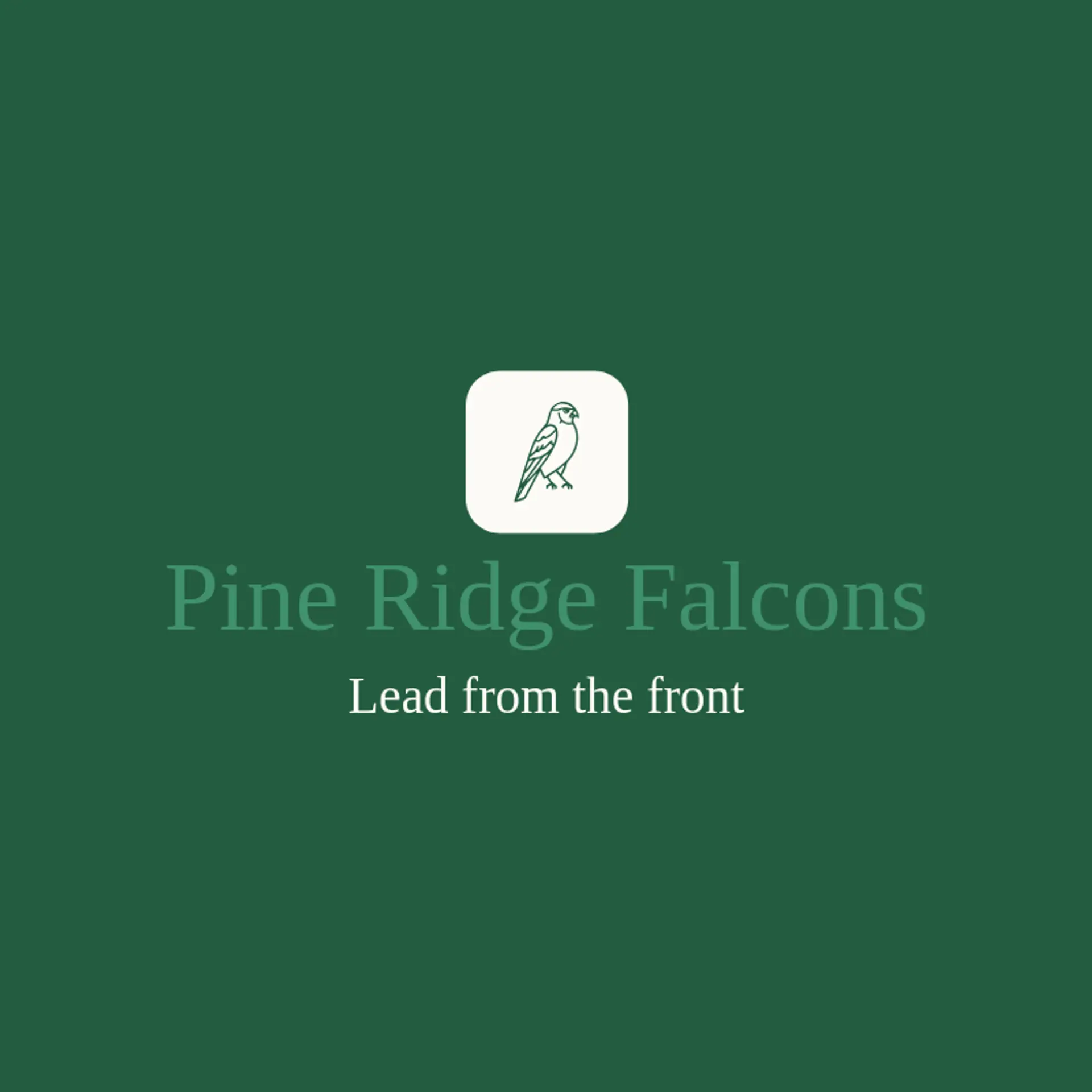 Pine Ridge Falcons logo for falcon