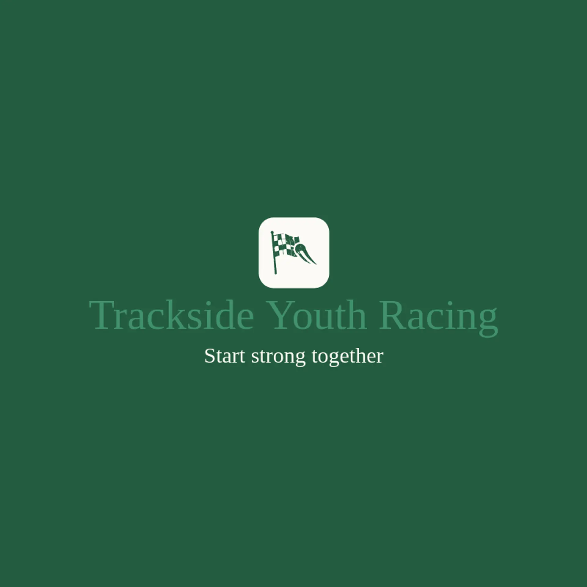 Trackside Youth Racing logo for race
