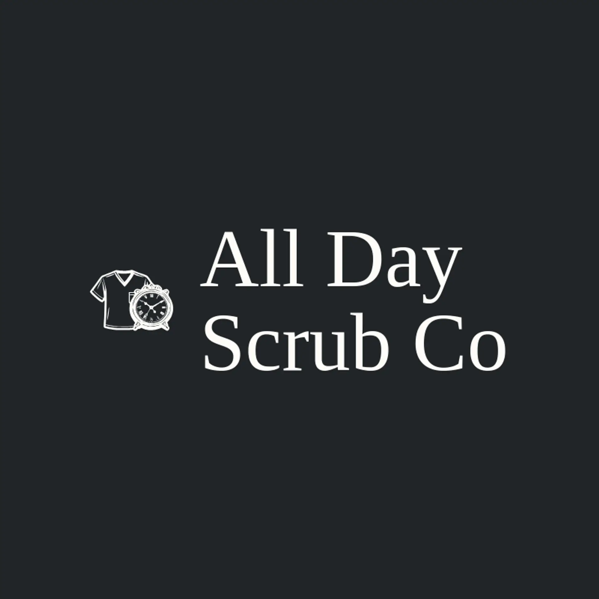 All Day Scrub Co logo for scrub
