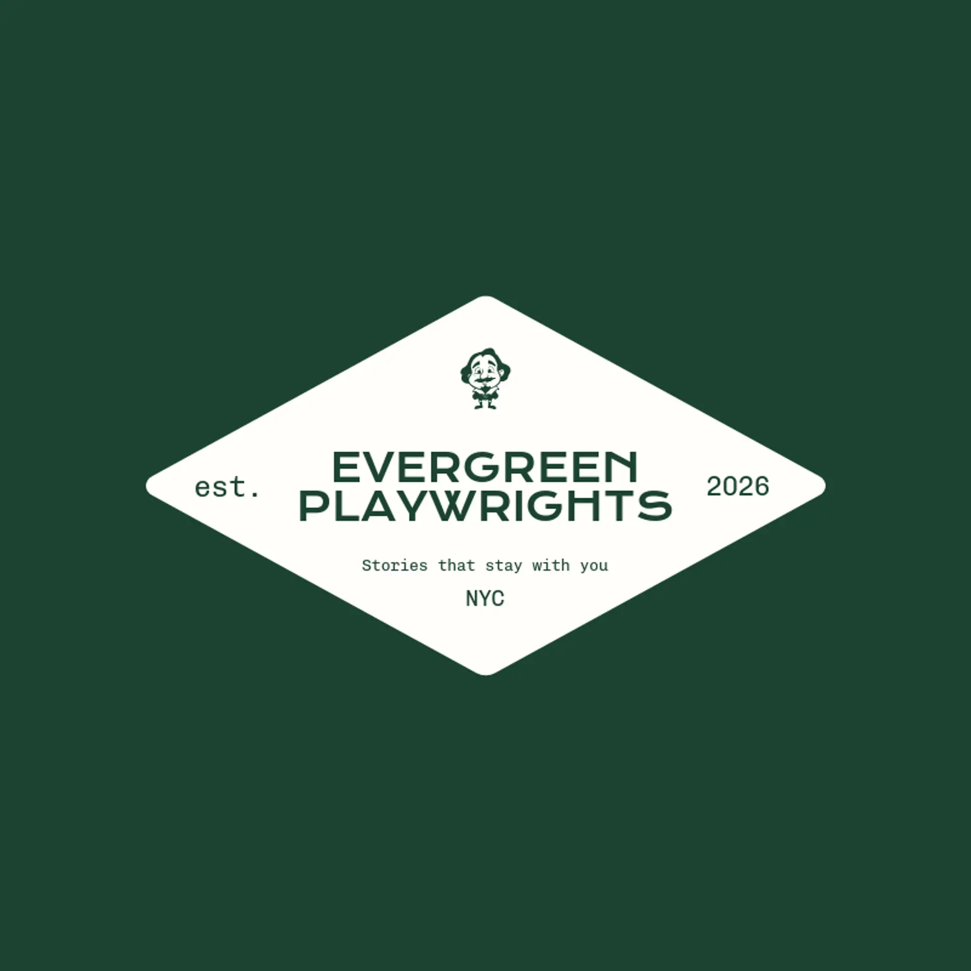Evergreen Playwrights logo for playwright