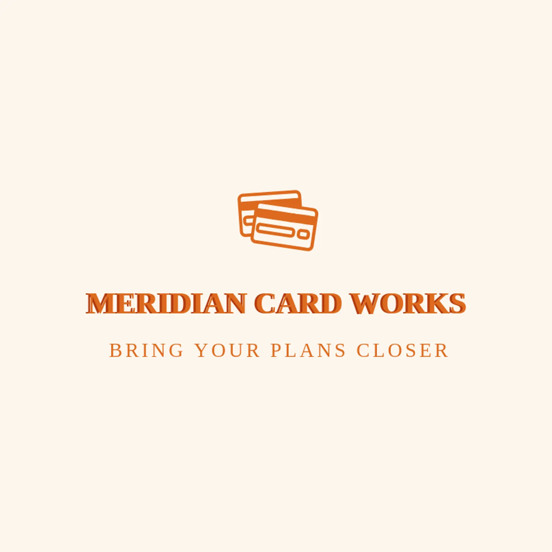 Meridian Card Works logo for credit card