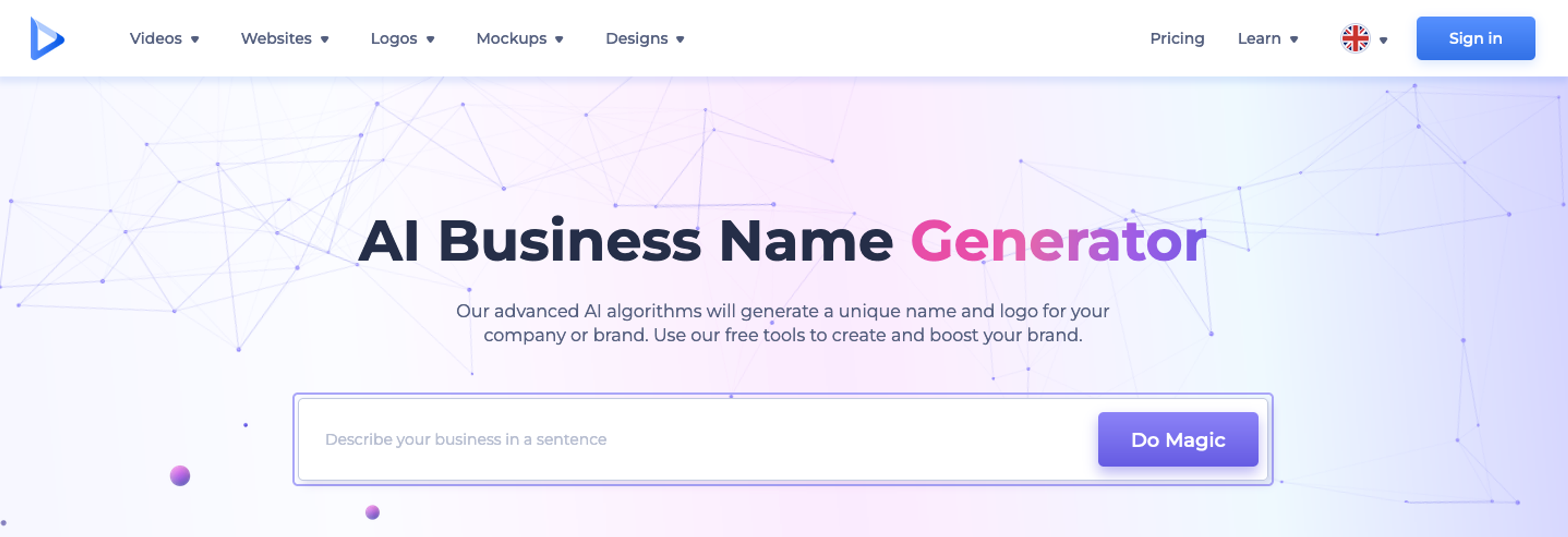 Renderforest business name generator
